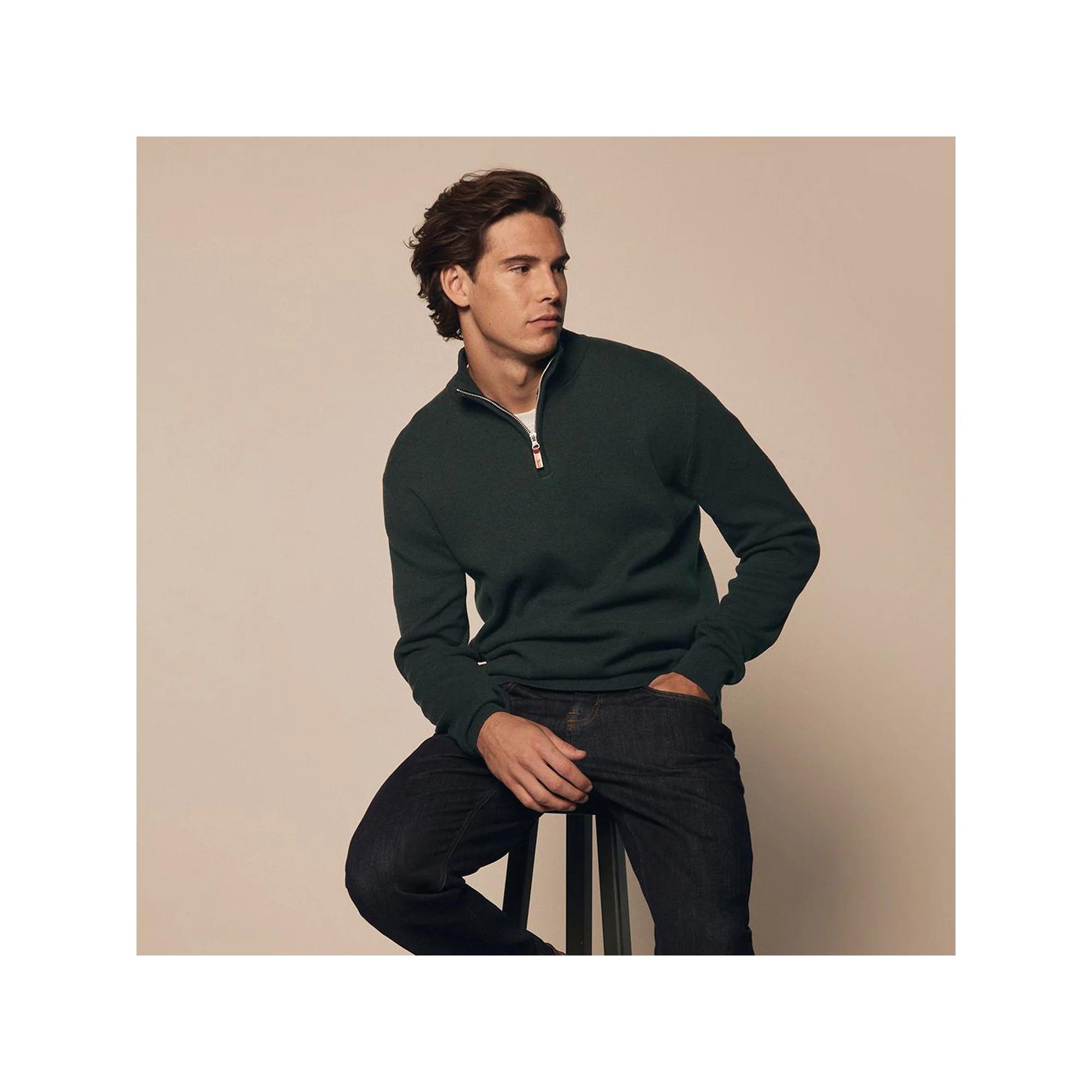 Men's NEXT Quarter Zip Sweater, Size: XXL, Black Product Image