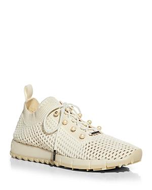 Jimmy Choo Womens Veles Crochet Knit Low Top Sneakers Product Image