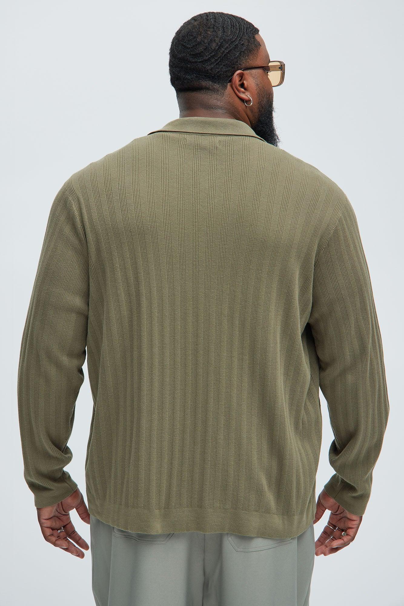 Always Knew Polo Cardigan - Olive Product Image