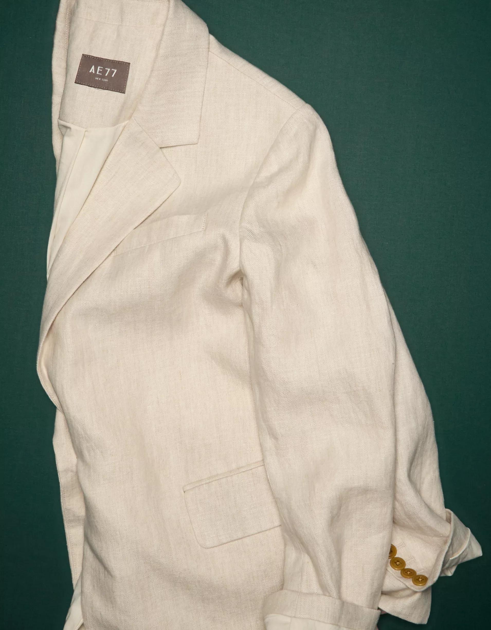 AE77 Premium Linen Oversized Blazer Product Image