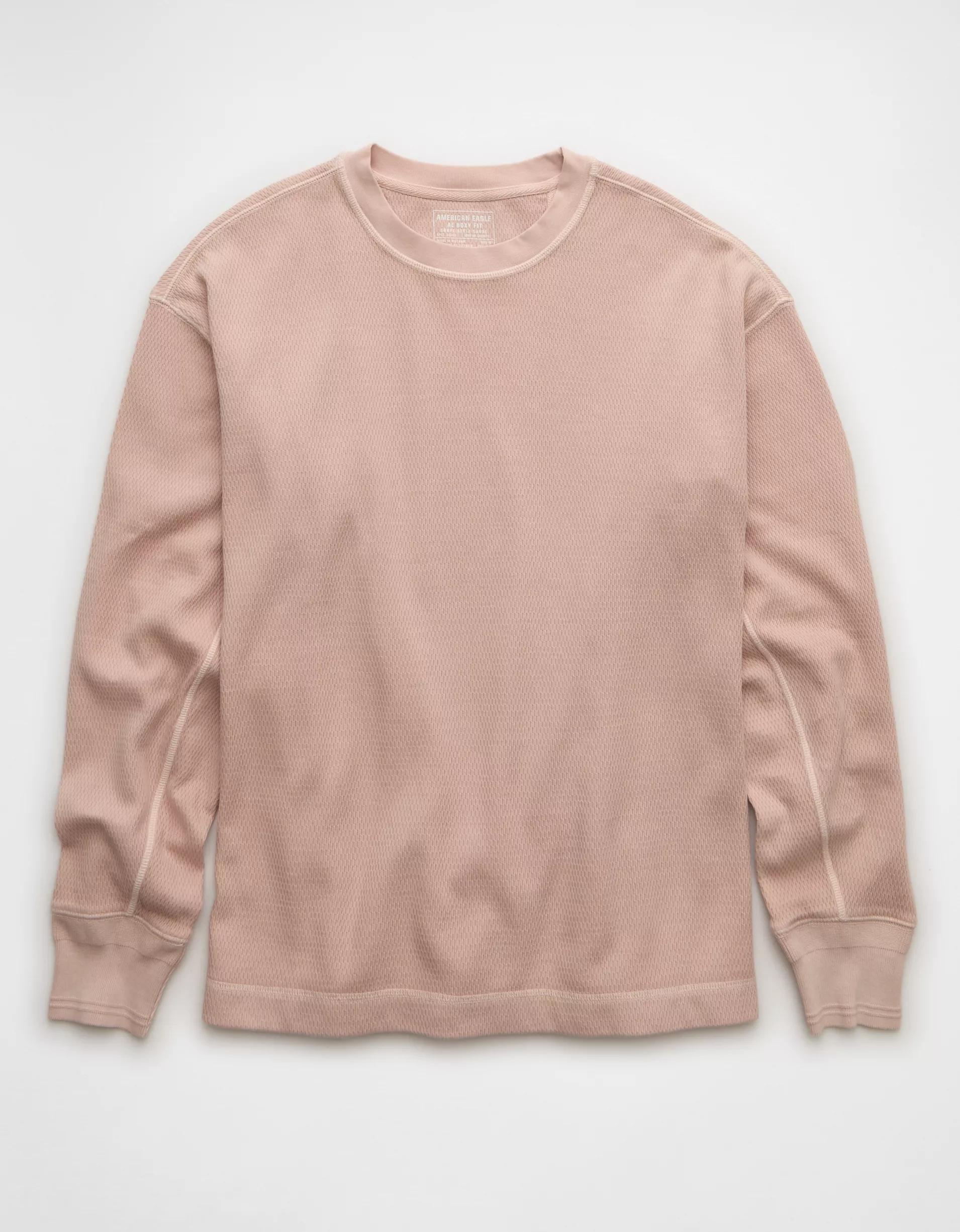 AE Boxy Washed Thermal Shirt Product Image
