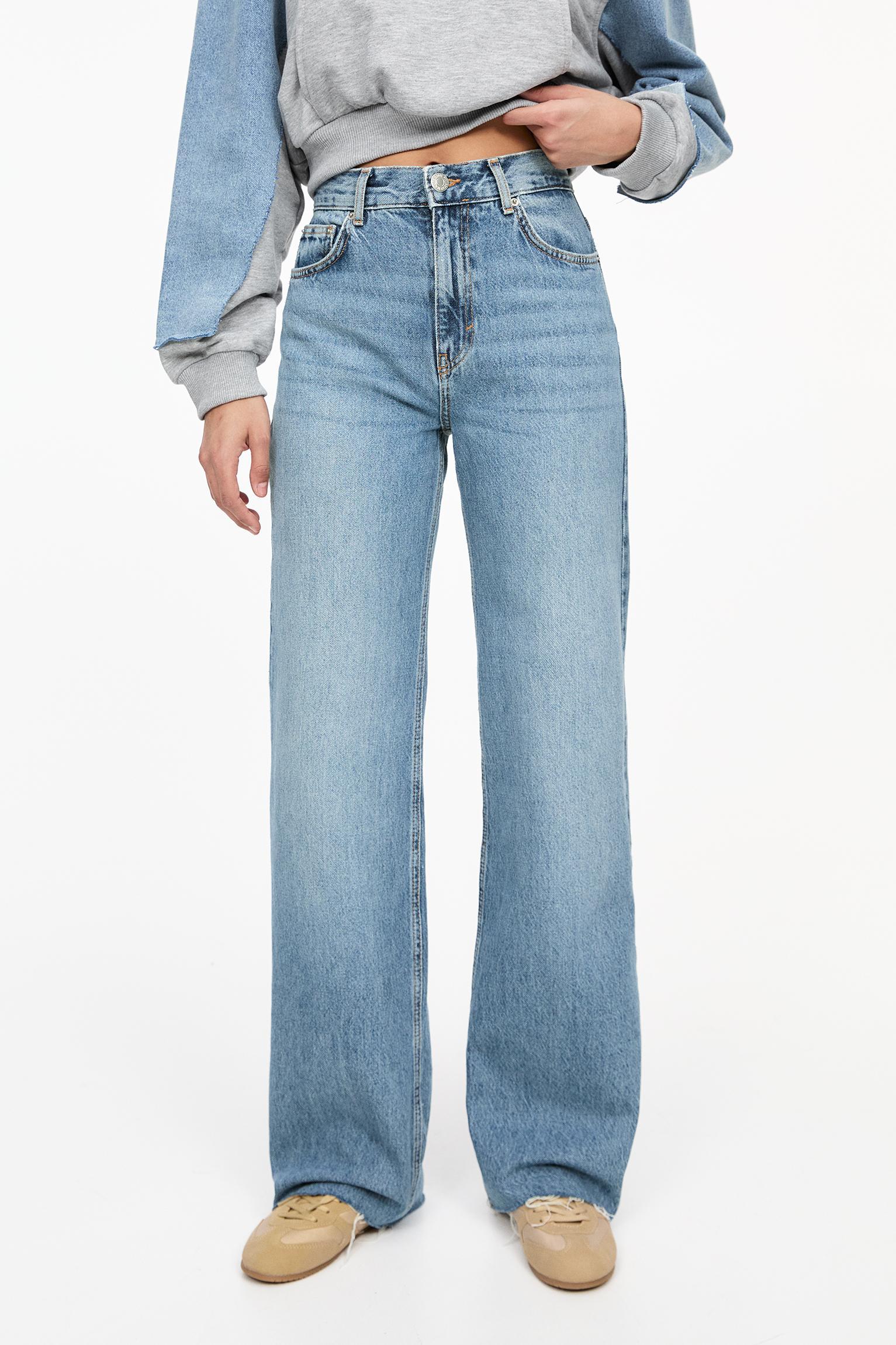 Straight-leg high-waist jeans Product Image