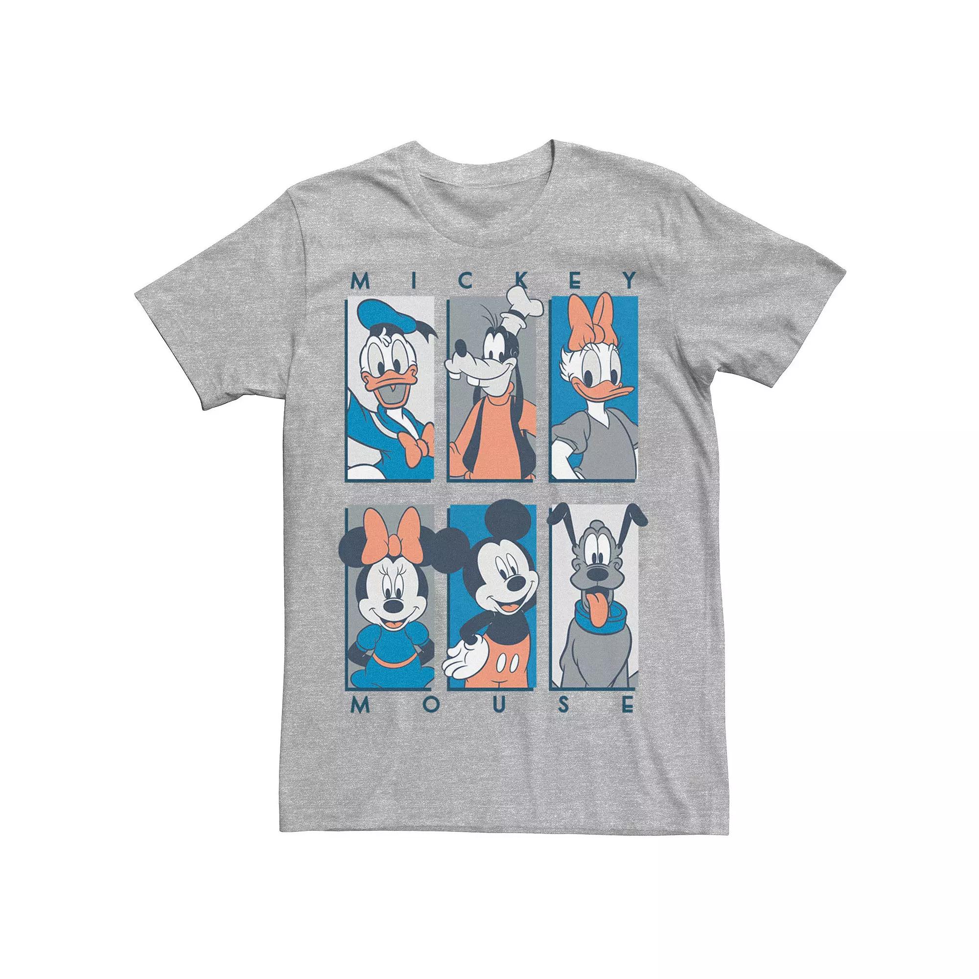 Disney's Mickey & Friends Character Panel Blue Men's Tee,  Product Image