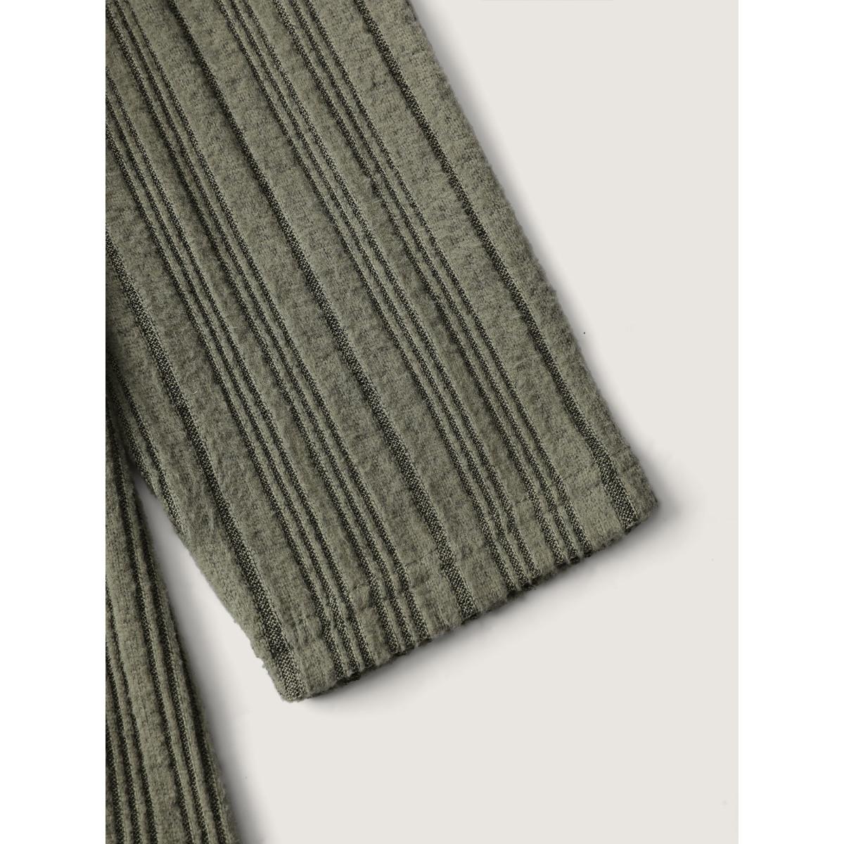 Plus Size Textured Crossover Bodice Fitted T-Shirt Sage Women Timeless Overlapping Overlap Collar Bodycon Elegant T-shirts BloomChic 14-16/1X Product Image