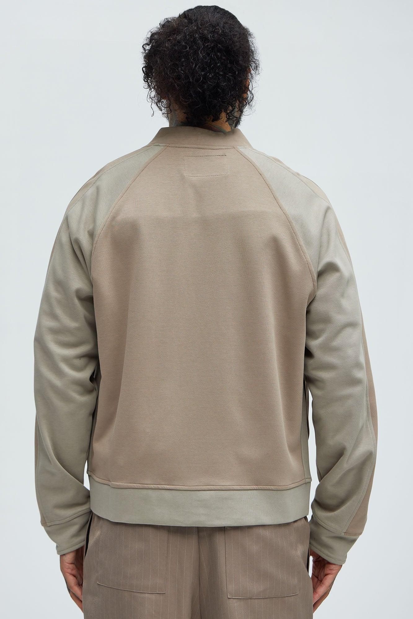 Ryan Interlock Bomber Jacket - Taupe Product Image