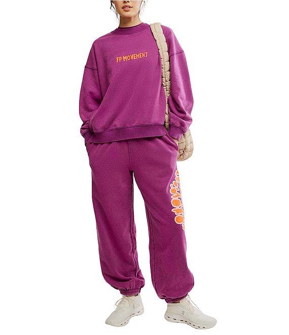 FP Movement Coordinating All Star Crew Neck Long Sleeve Slouchy Embroidered Logo Pullover Product Image