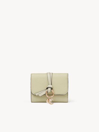 Small Alphabet tri-fold in grained leather Product Image