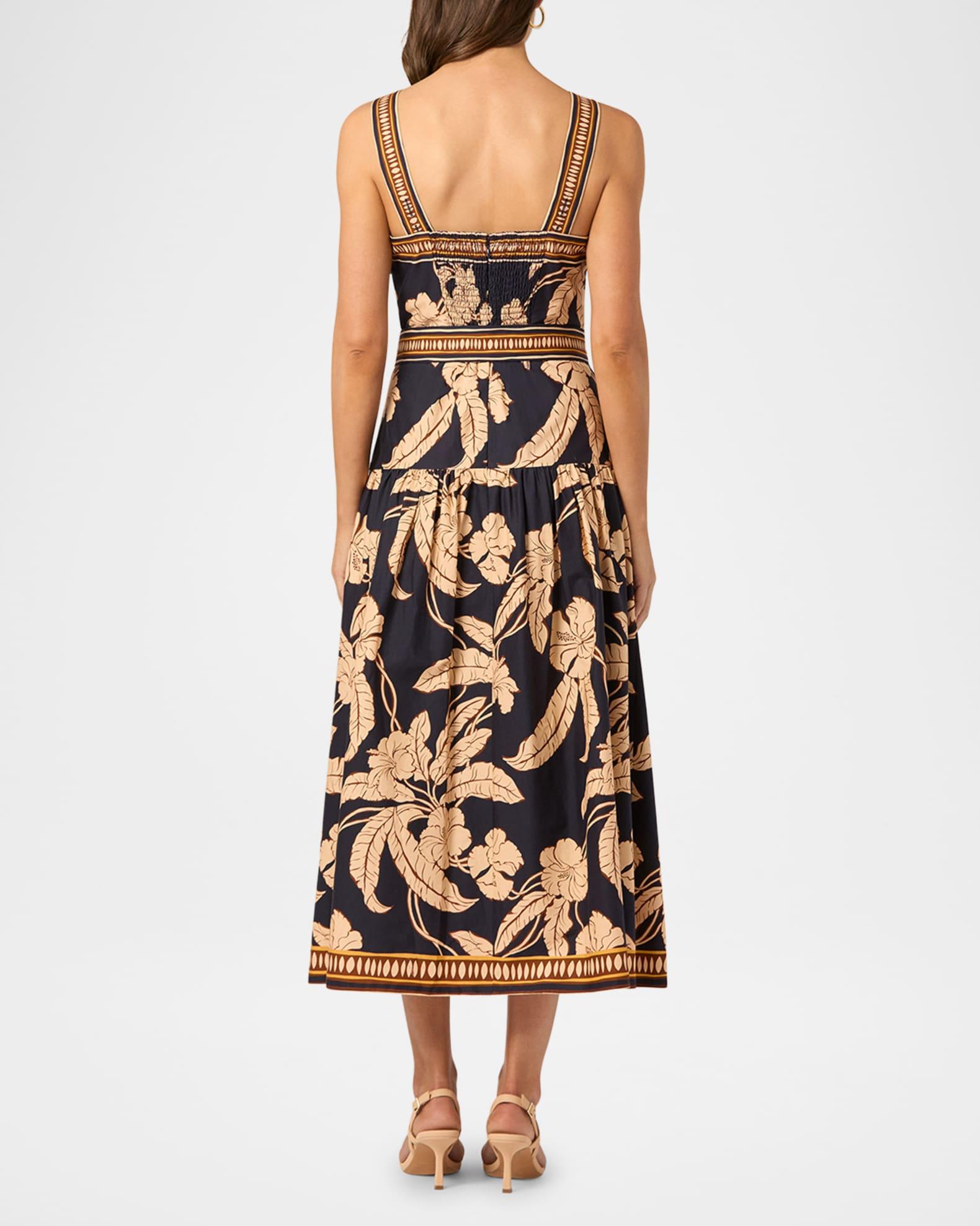 Kora Sleeveless Floral-Print Midi Dress Product Image