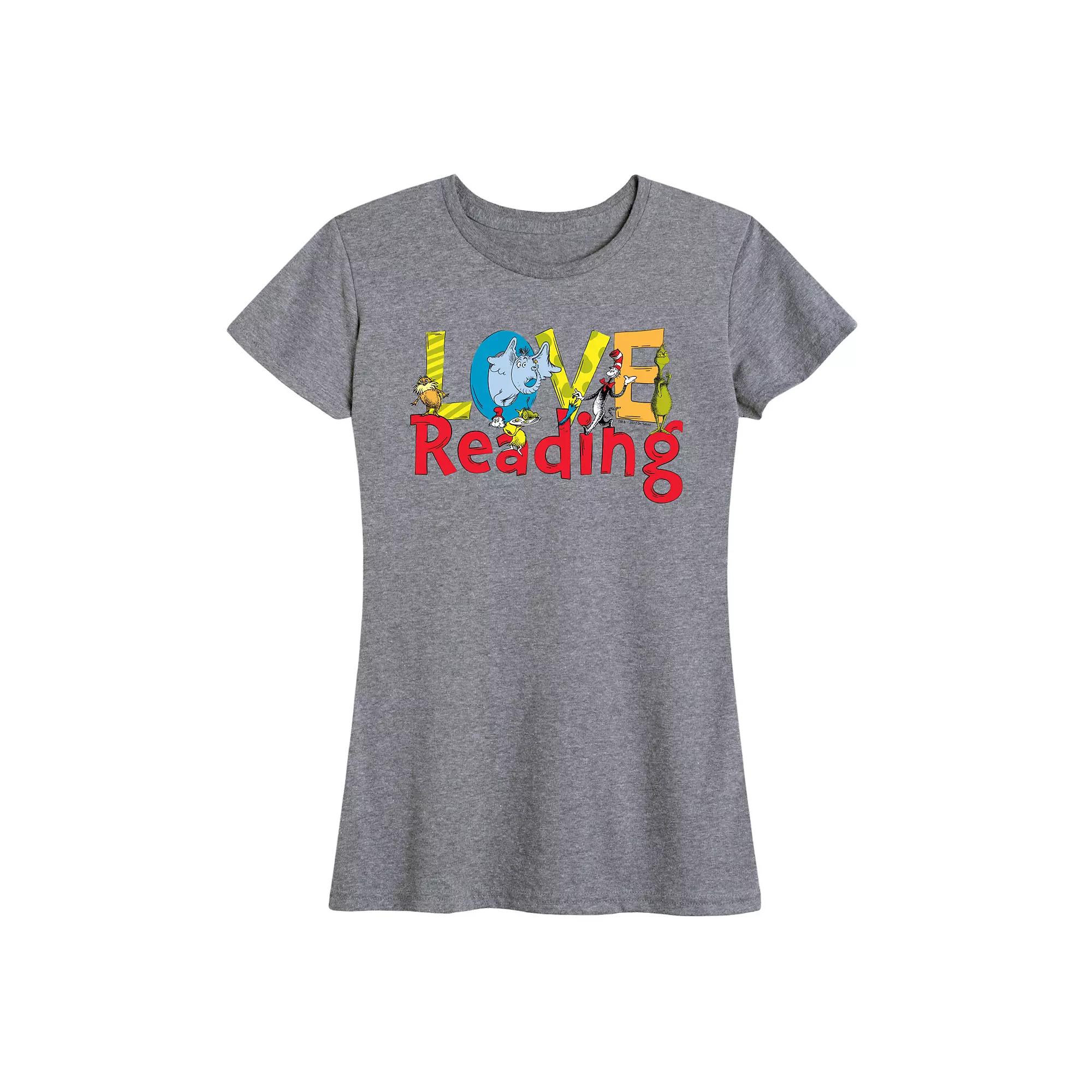 Women's Dr. Seuss Love Reading Graphic Tee,  Product Image