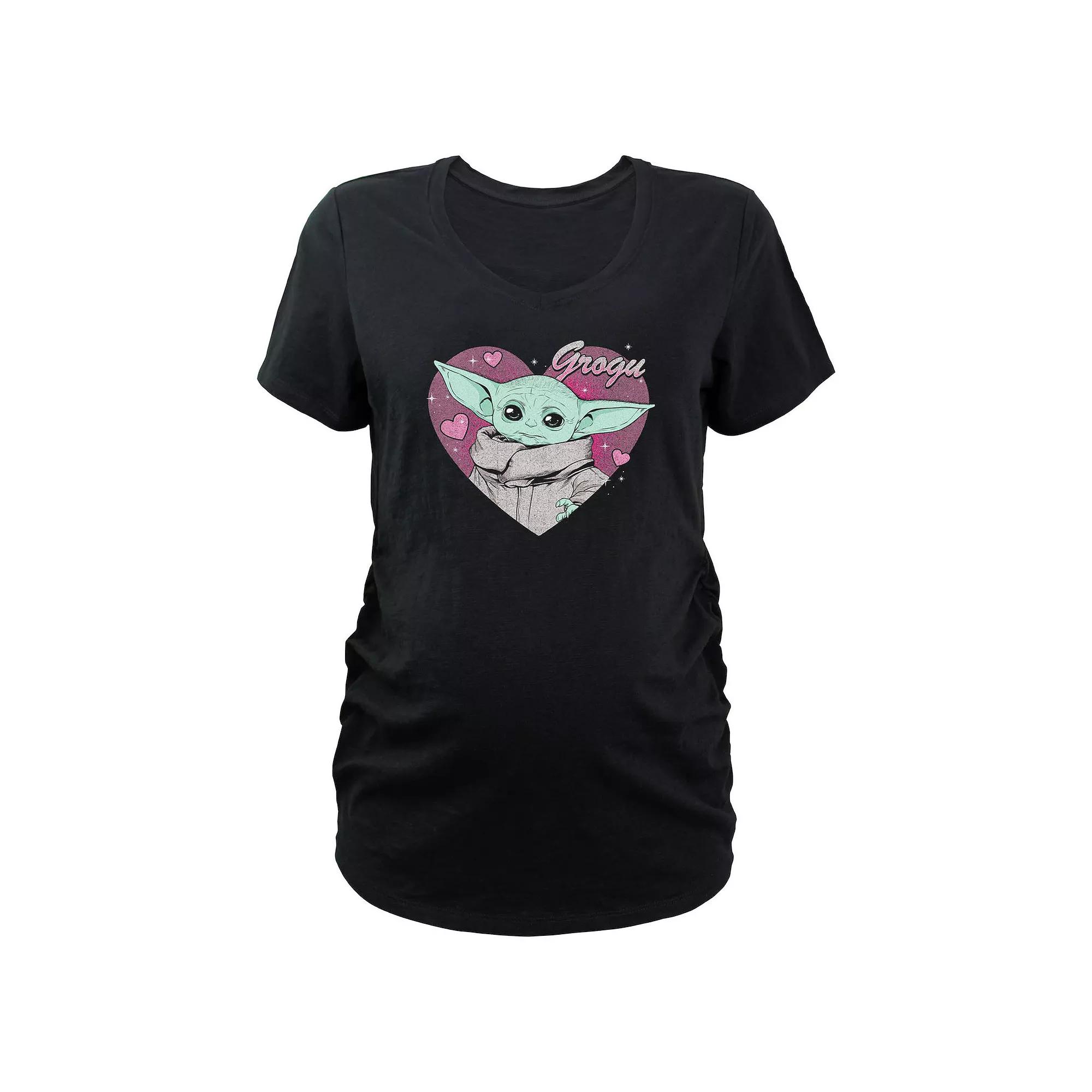 Maternity The Mandalorian Grogu Valentine V-Neck Graphic Tee, Women's,  Product Image