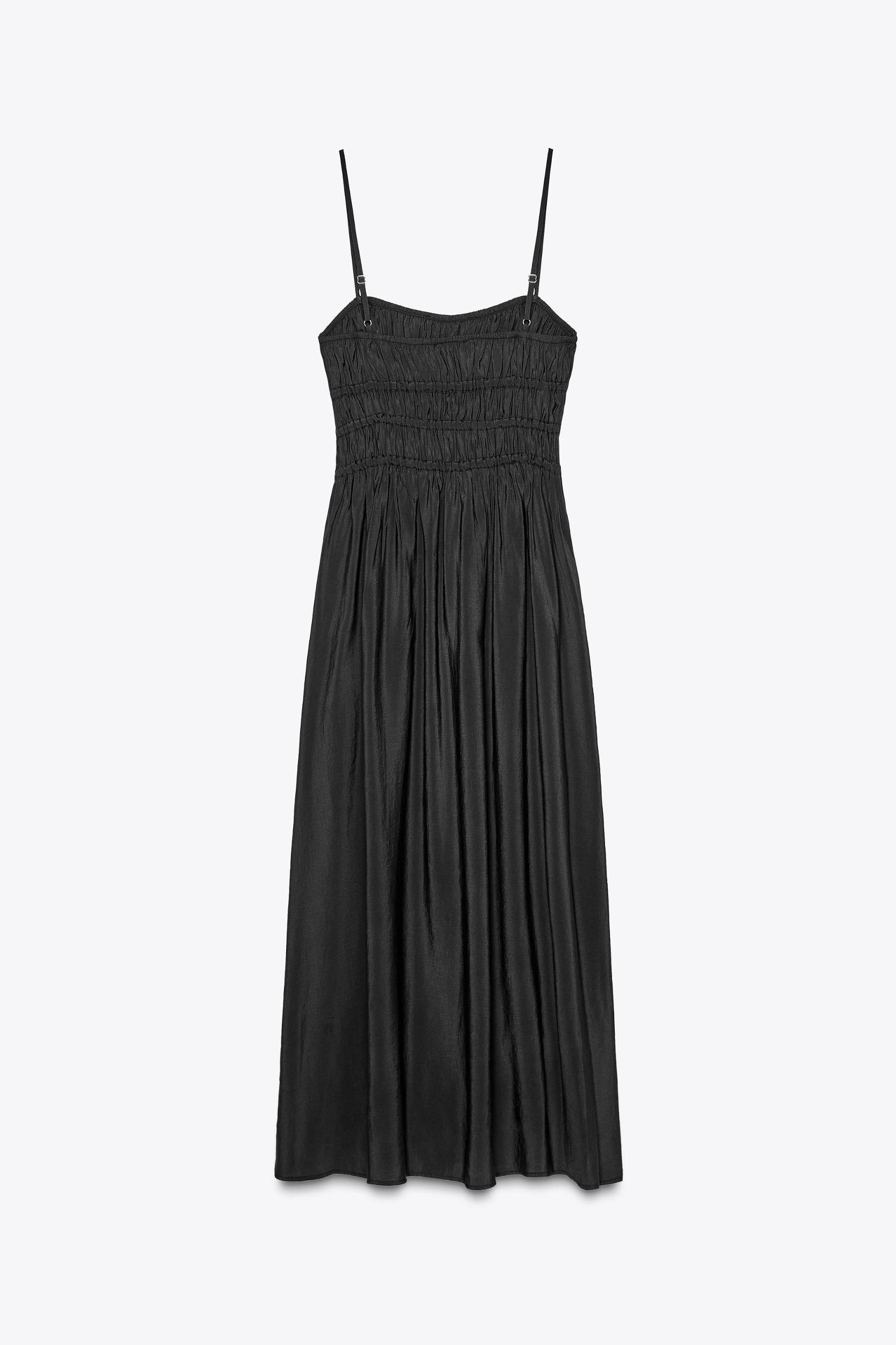 FLOWY ELASTIC MIDI DRESS Product Image