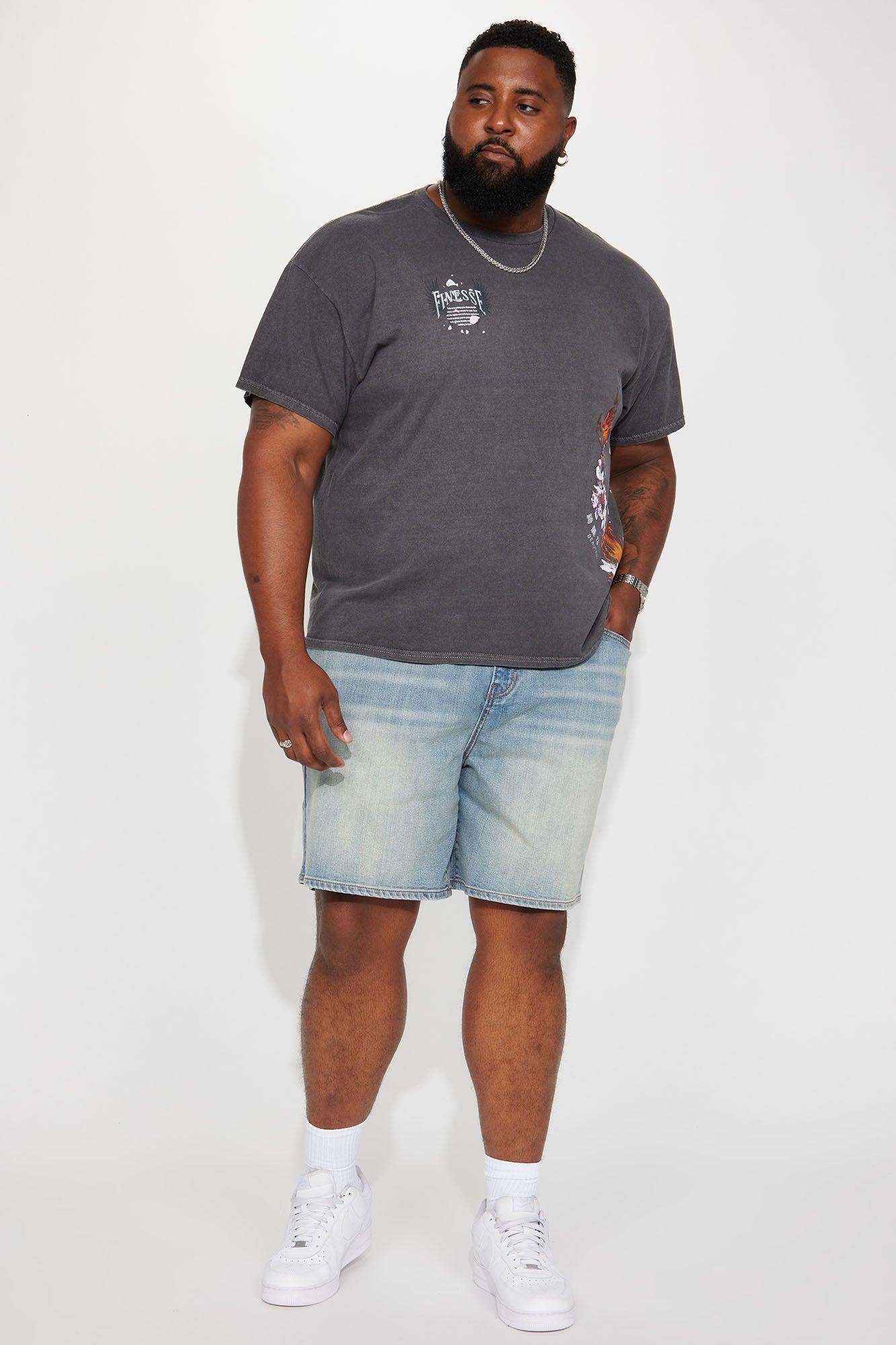 Mike Relaxed Denim Shorts - Medium Wash Product Image