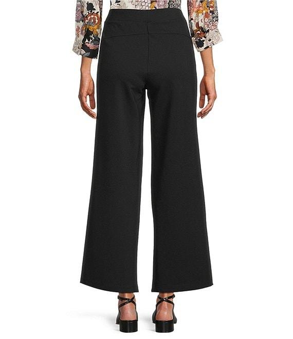 Intro Petite Size Double Knit Traveler Pull-On Wide Leg Pants Product Image