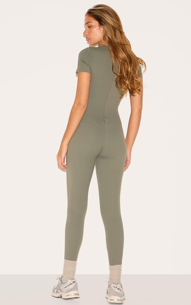 Olive Ultimate Sculpt Short Sleeved Unitard Product Image