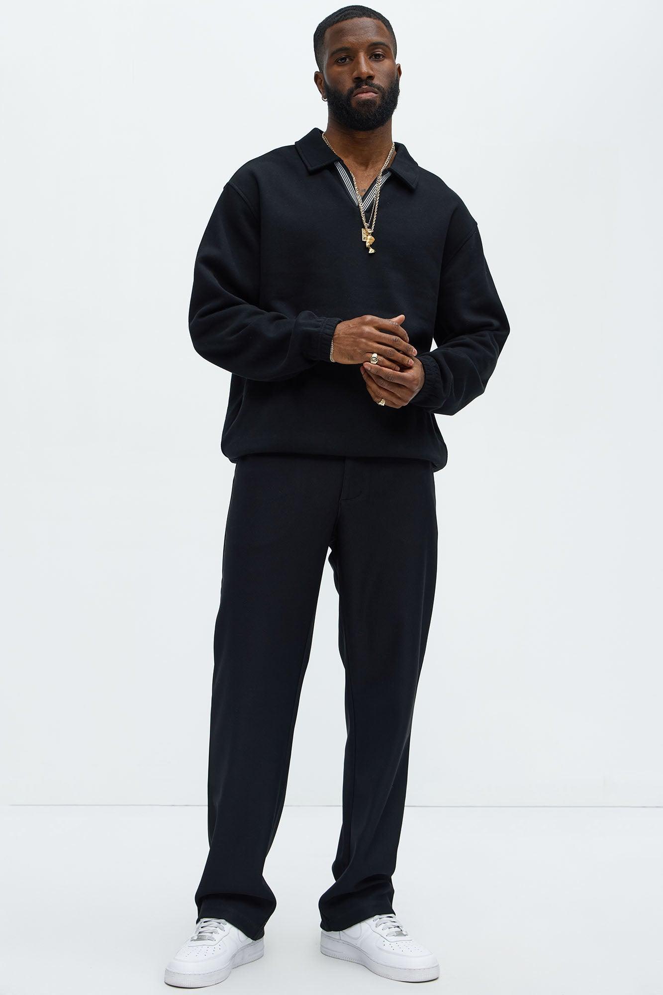 Tyson Be Alright Long Sleeve Polo - Black Product Image