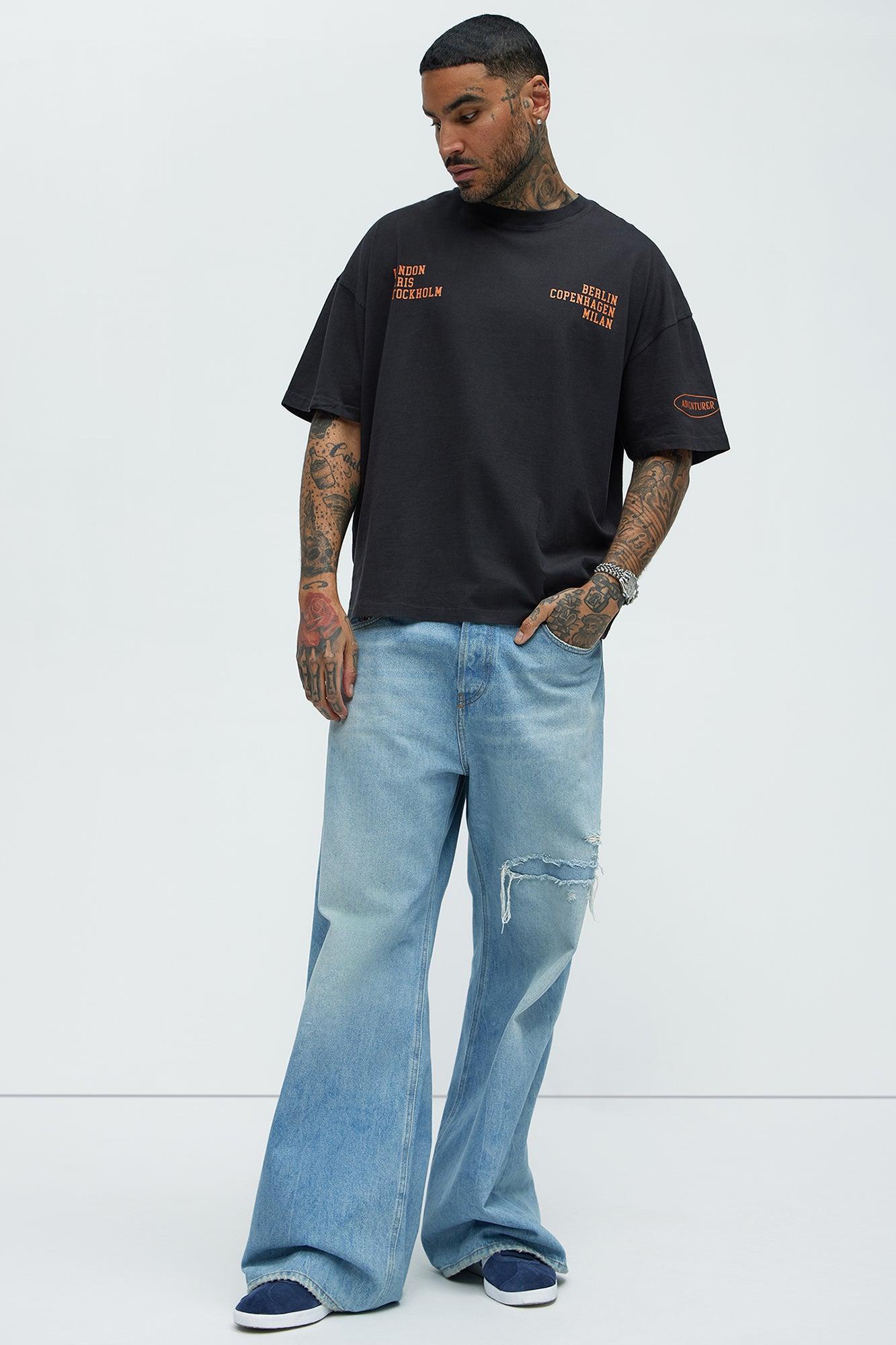 Adventurer Oversized Short Sleeve Tee - Black Product Image