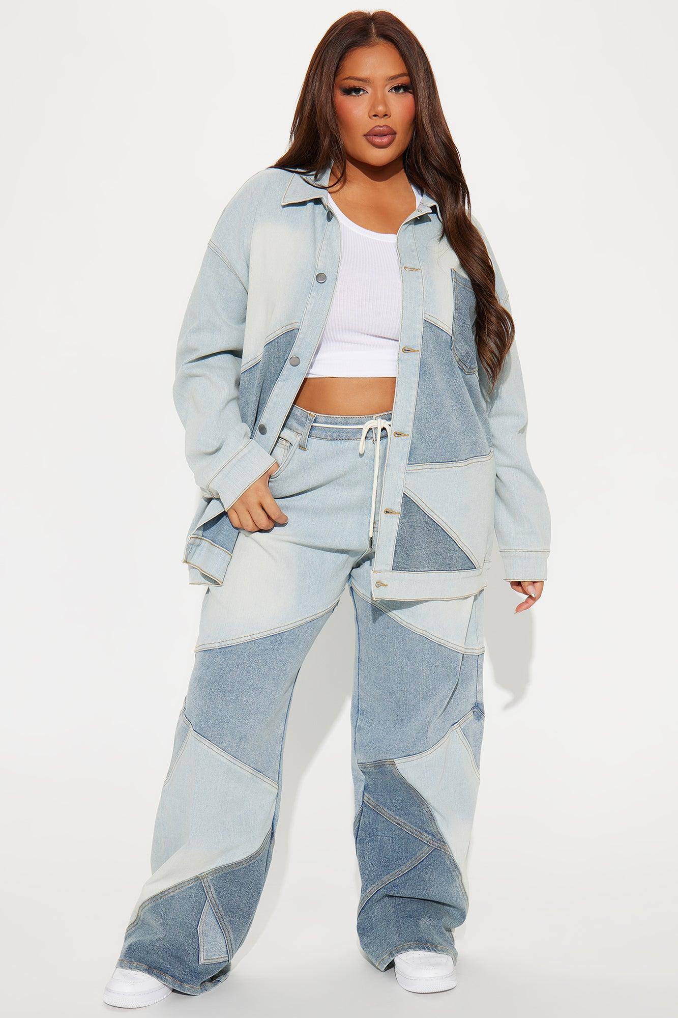Better Shape Up Oversized Denim Shacket - Light Wash Product Image