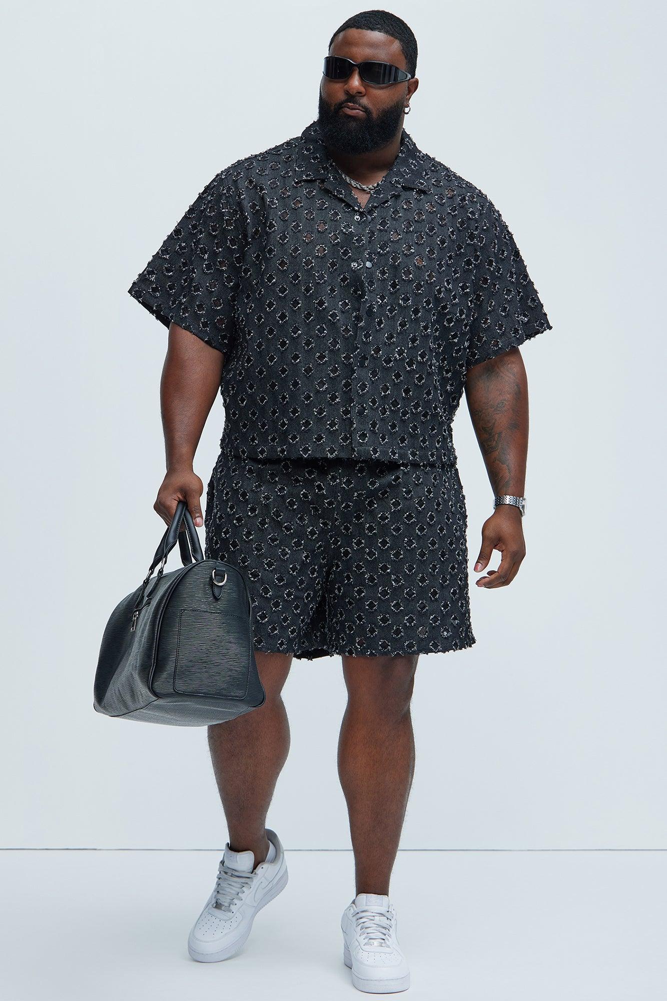 Bravo Cropped Button Up Shirt - Black Product Image