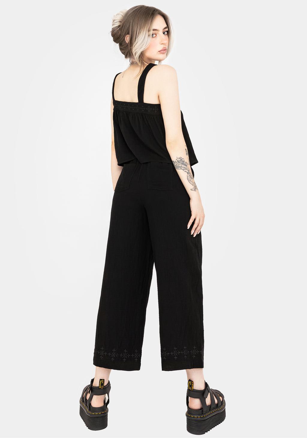 Damara Embroidered Cotton Culottes Product Image