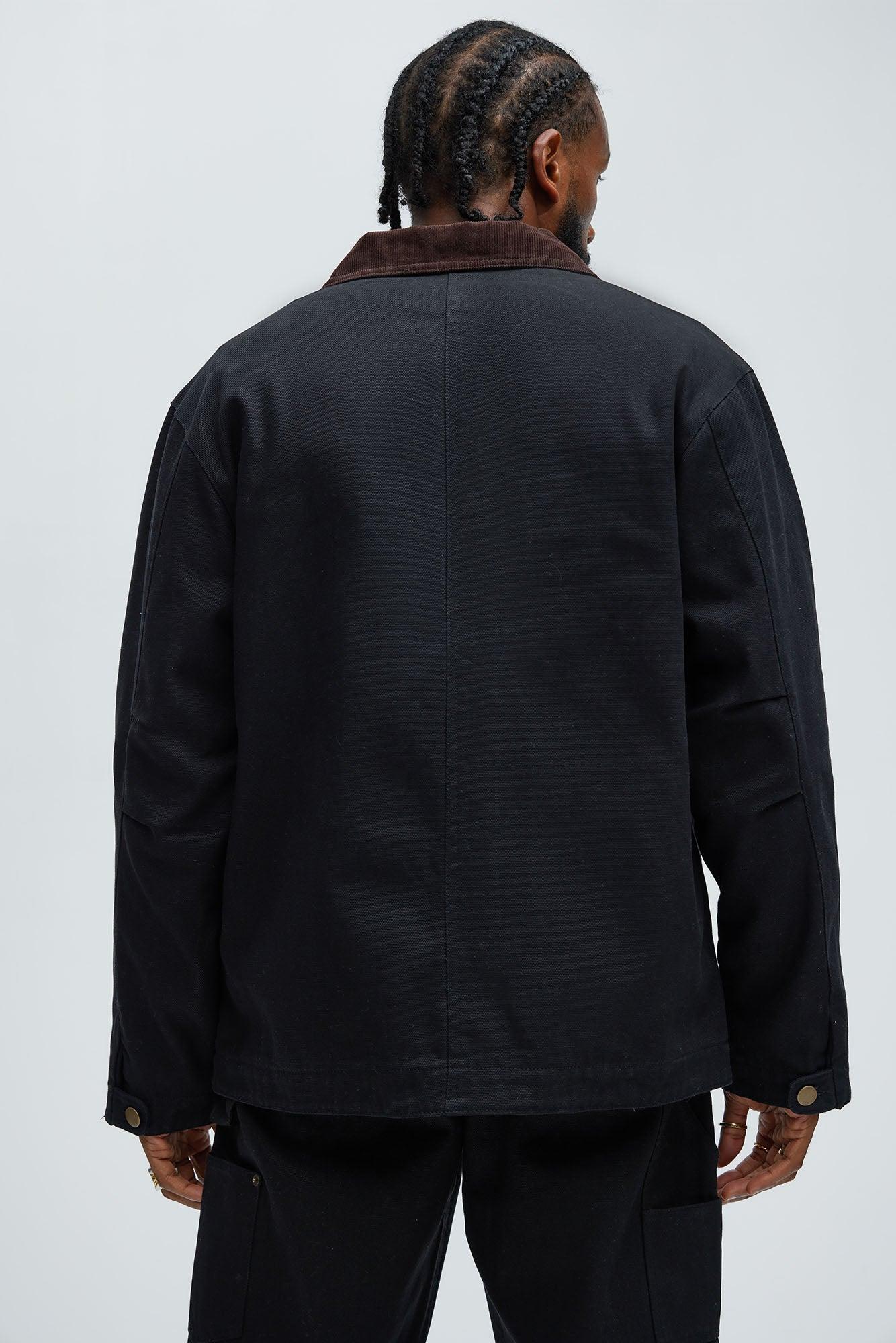 Alexander Utility Canvas Chore Jacket - Black Product Image