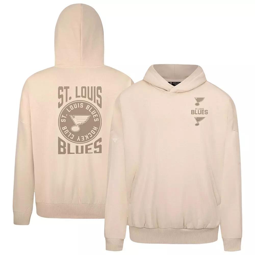 Men's Levelwear Cream St. Louis Blues Contact Stamp Pullover Hoodie,  Product Image