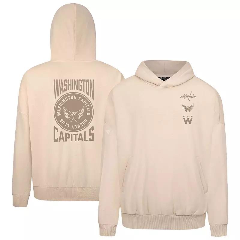 Men's Levelwear Cream Washington Capitals Contact Stamp Pullover Hoodie,  Product Image