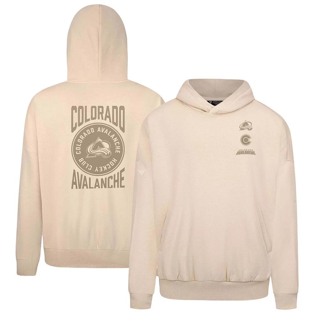 Men's Levelwear Cream Colorado Avalanche Contact Stamp Pullover Hoodie,  Product Image