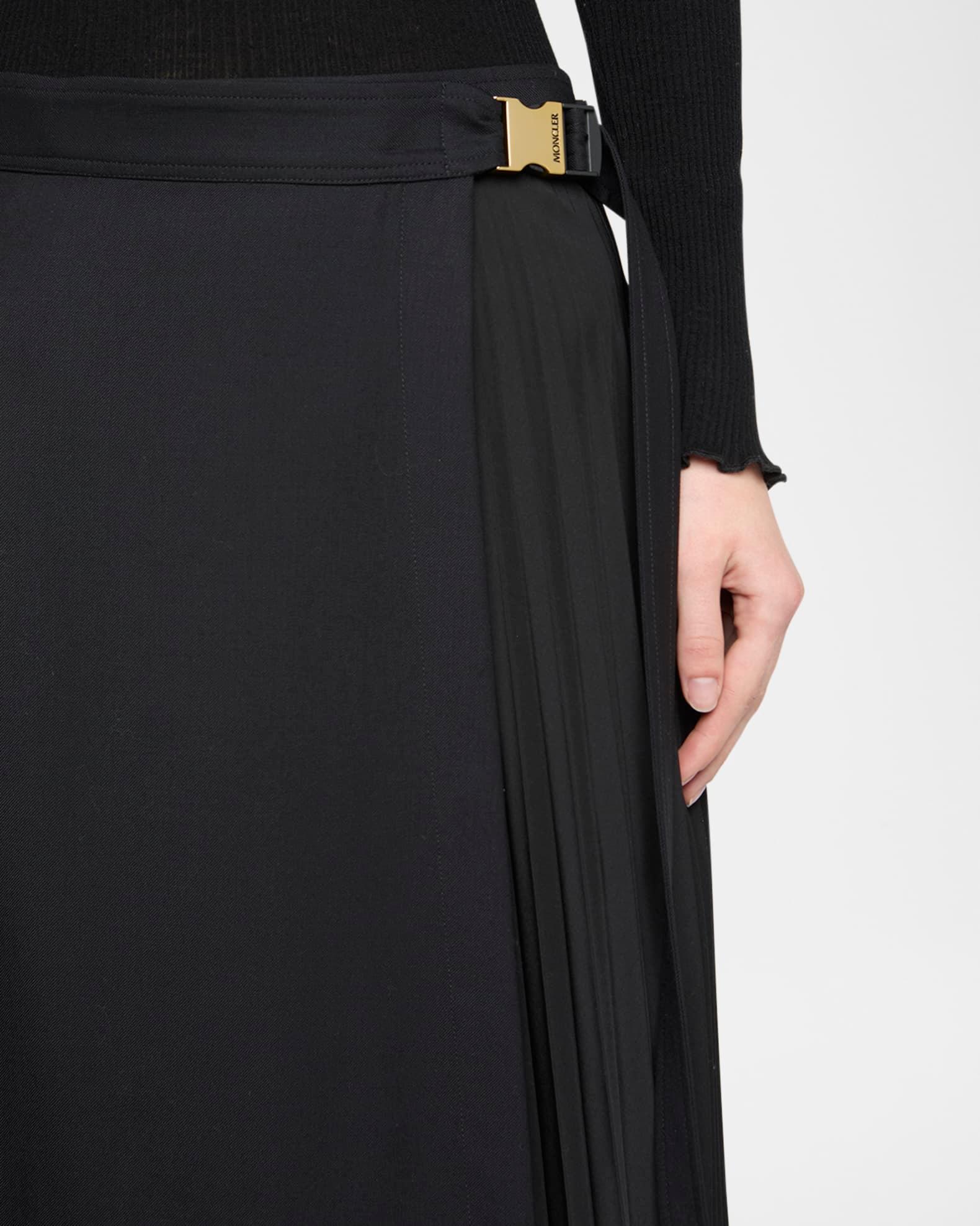 Pleated Midi Wrap Skirt Product Image