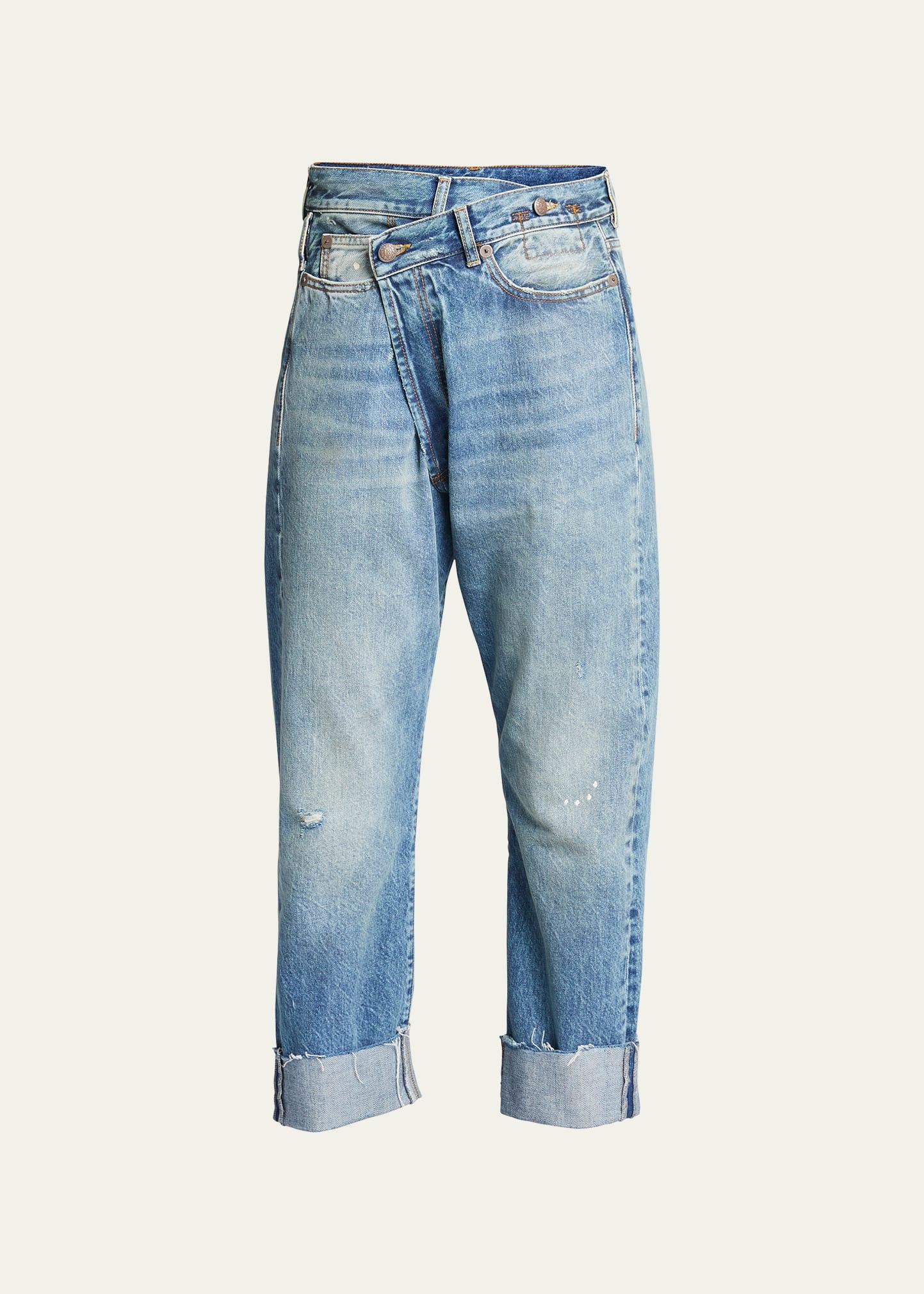 Crossover Cuffed Jeans Product Image