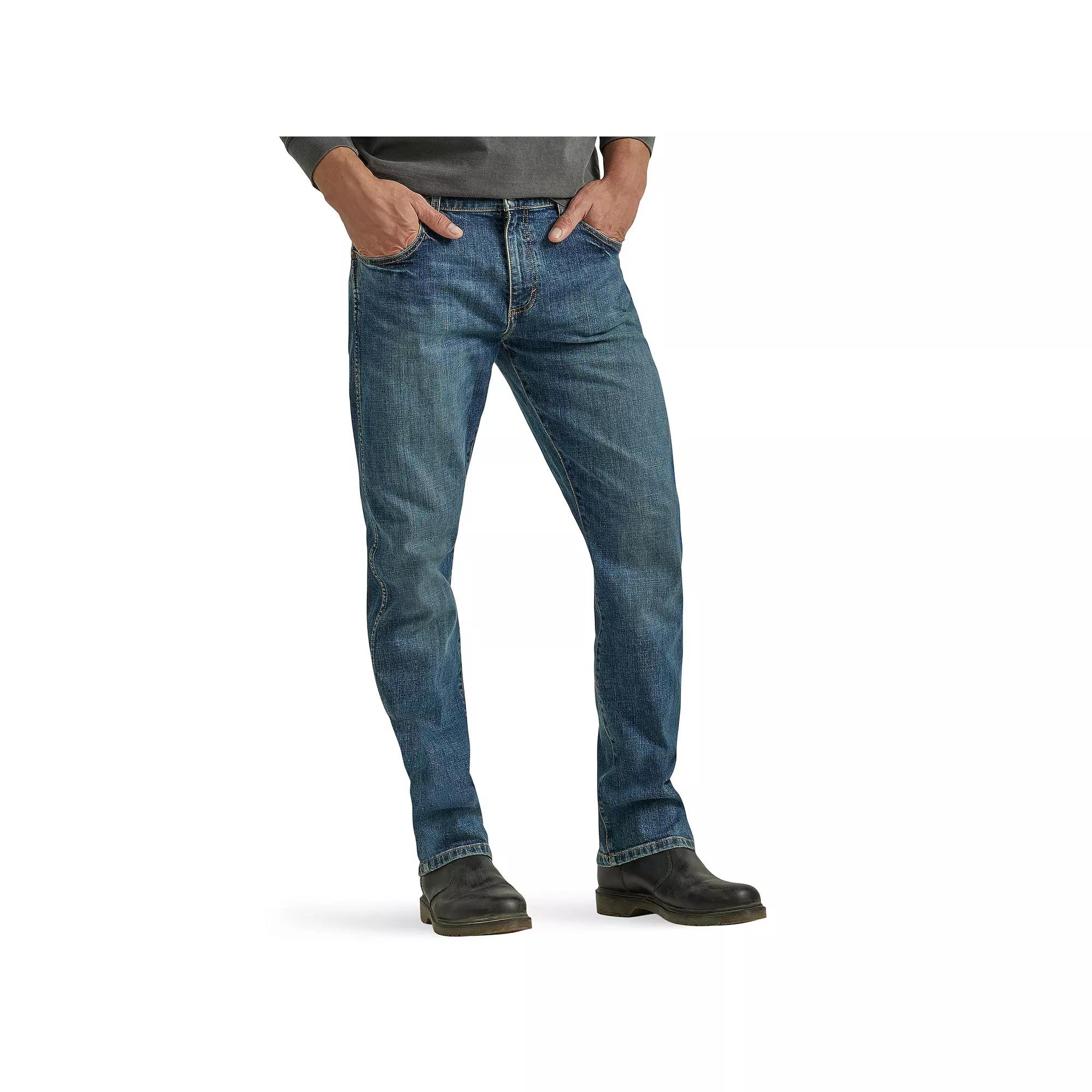 Men's Wrangler Slim Straight Cut Jeans, Size: 40X30, Medium Tint Product Image