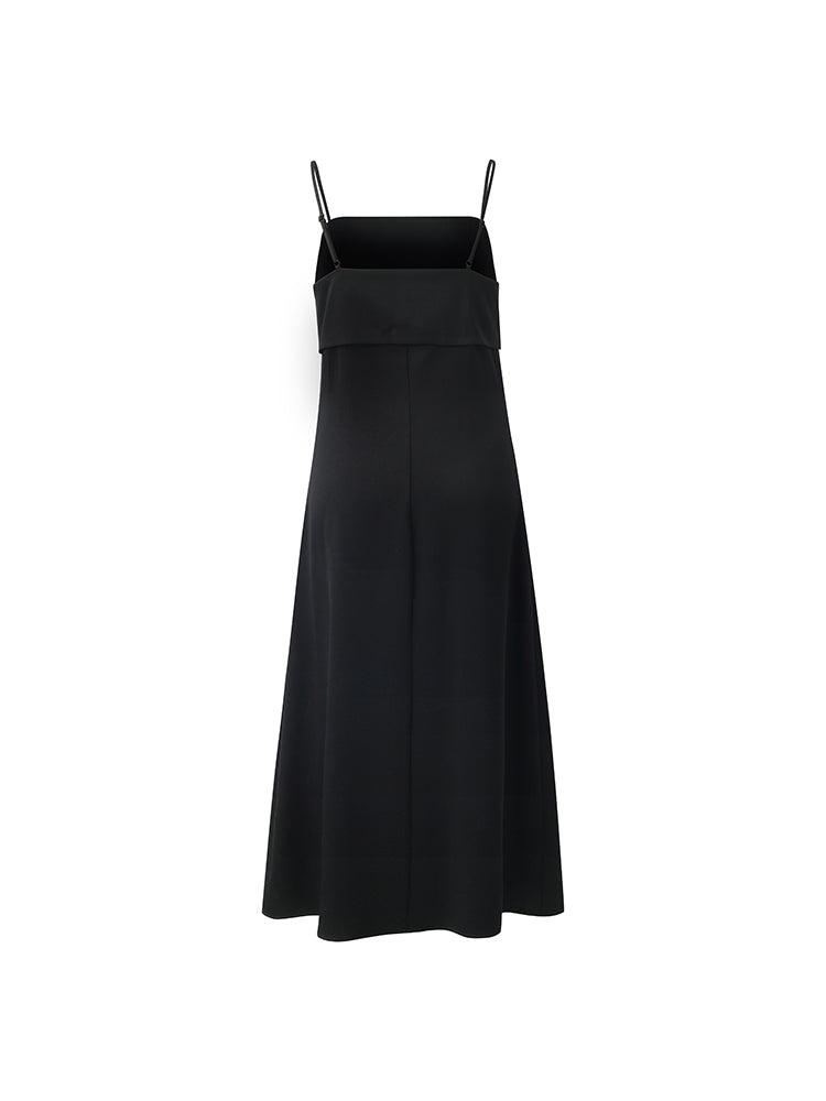 Triacetate Spaghetti Strap Women Midi Dress Product Image