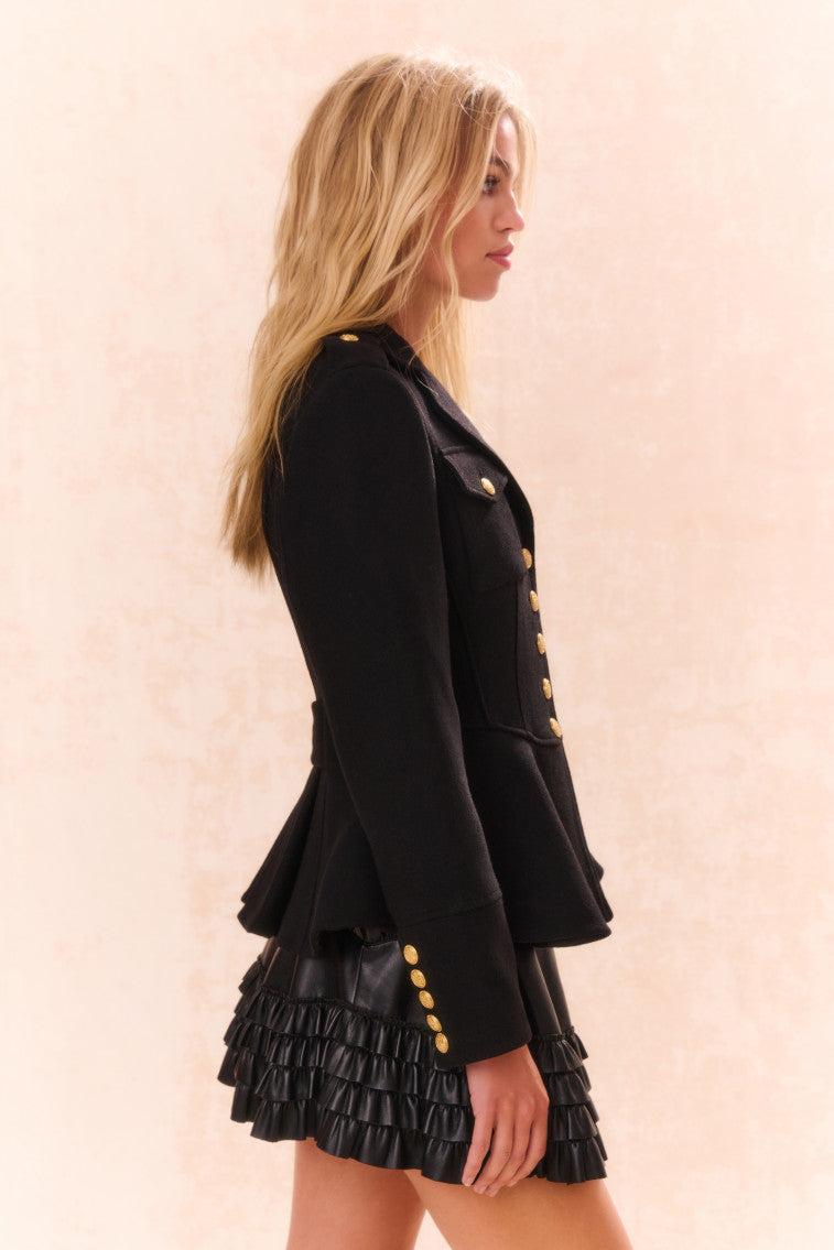 Theda Wool-Blend Military Jacket Product Image