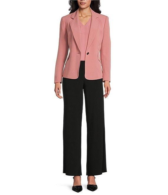 Kasper Crepe V-Neck Sleeveless Blouse Product Image