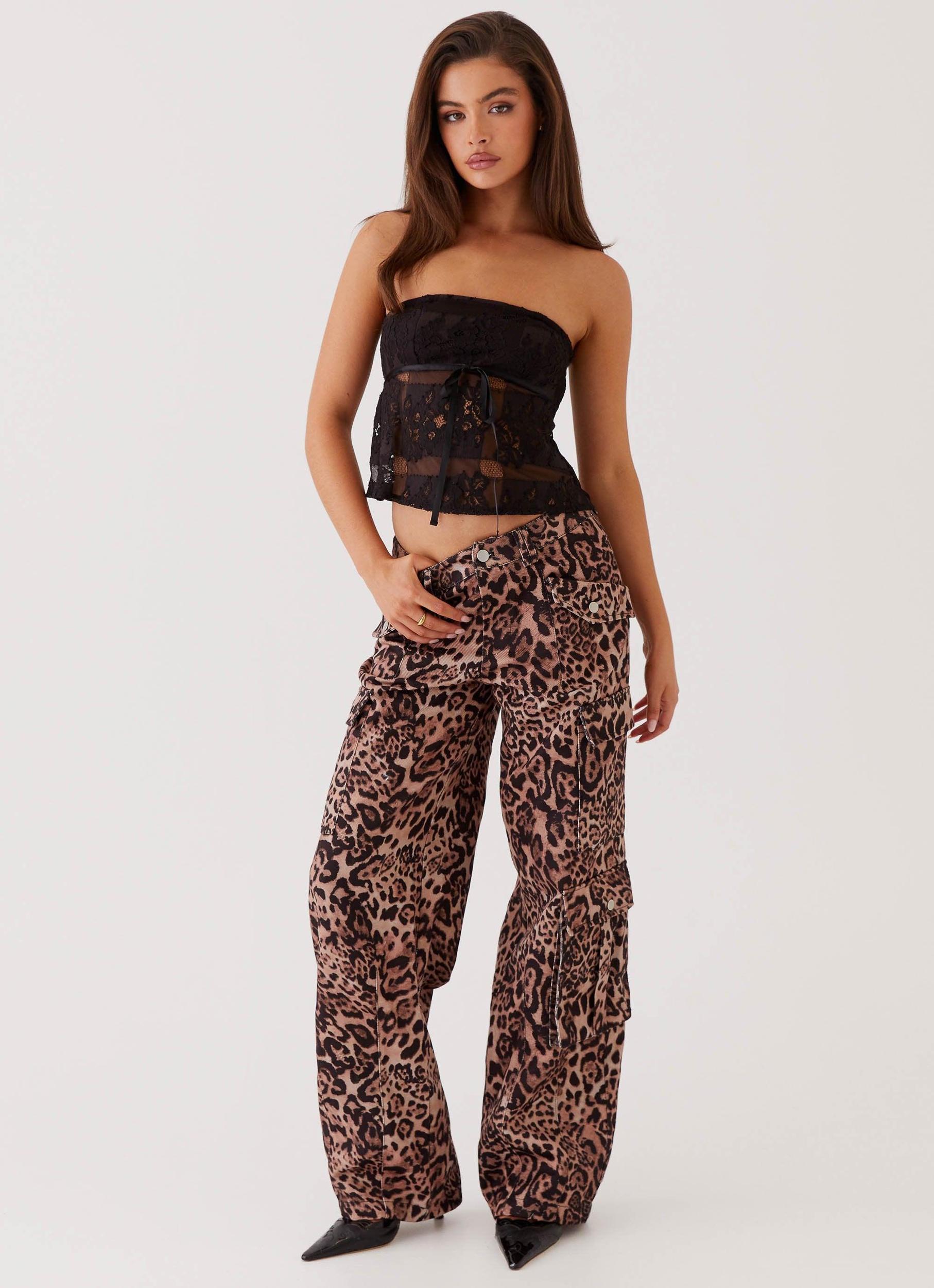 Greedy Cargo Pants - Leopard Product Image