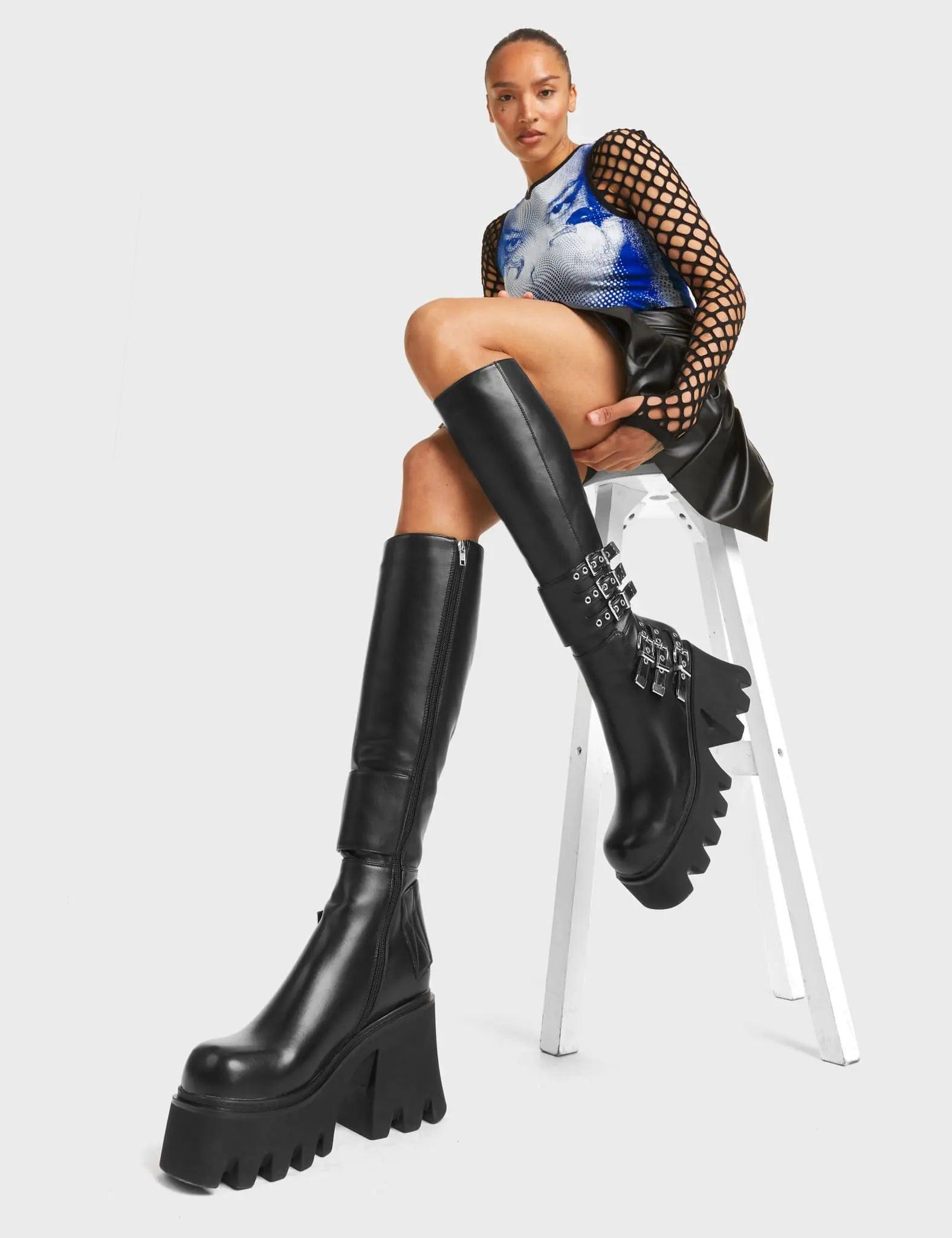 My Prince Chunky Platform Knee High Boots Product Image