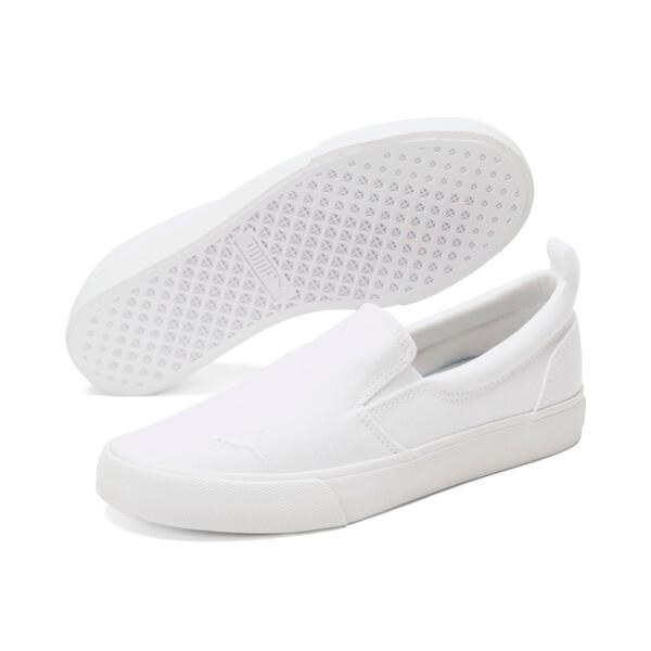PUMA Bari Slip-On Comfort Women's Shoes in White/Silver Product Image