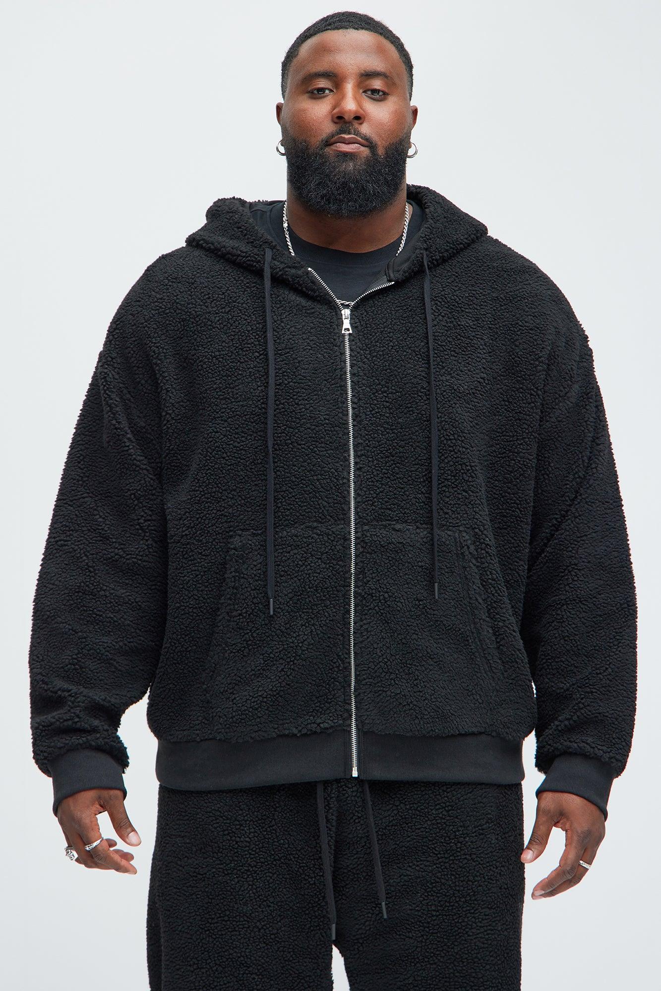 Axel Polar Fleece Zip Up Hoodie - Black Product Image
