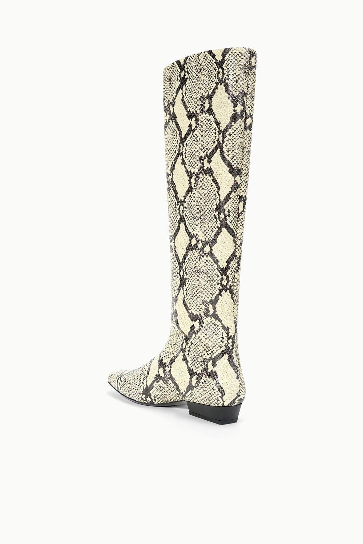 WALLY FLAT BOOT | WHITE SNAKE Product Image
