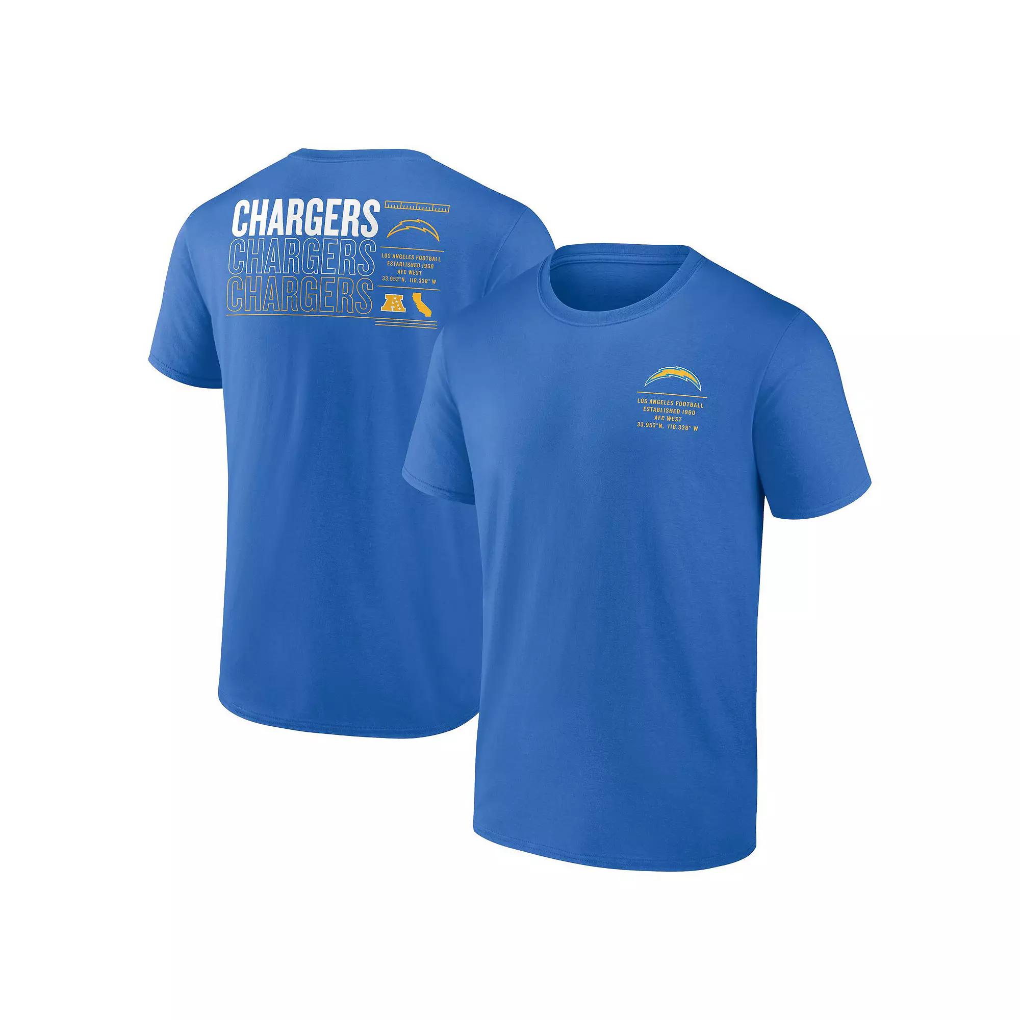 Men's Fanatics Powder Blue Los Angeles Chargers Repeat Stats T-Shirt,  Product Image