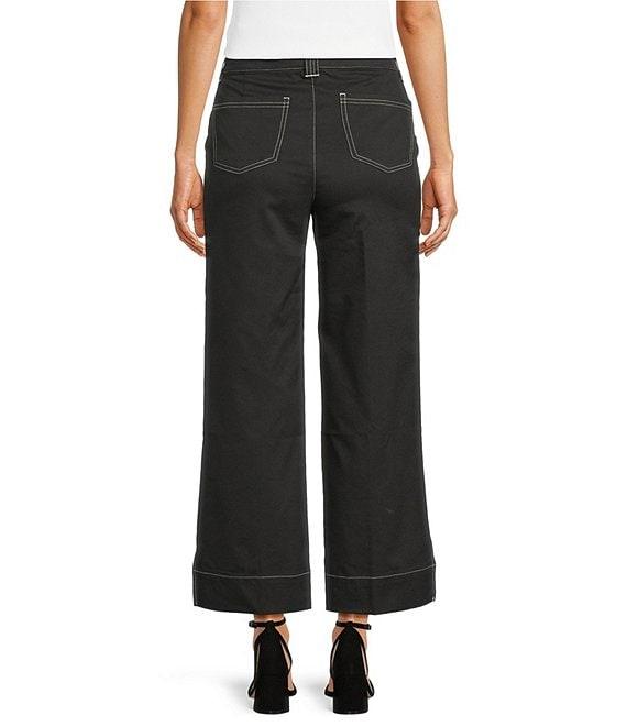 KARL LAGERFELD PARIS Contrast Trim Wide Leg Coordinating Pants Product Image