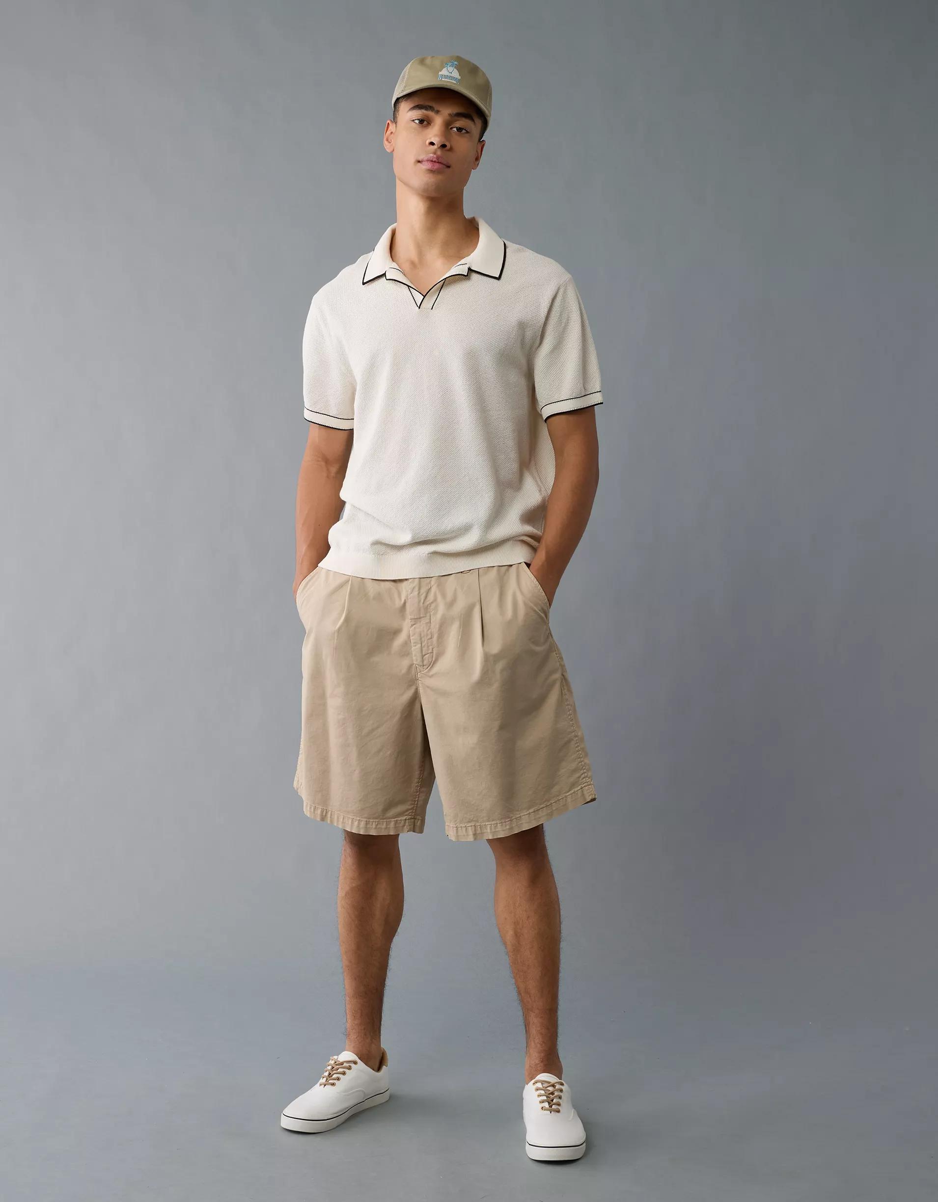 AE Weekend Tipped Sweater Polo Shirt Product Image