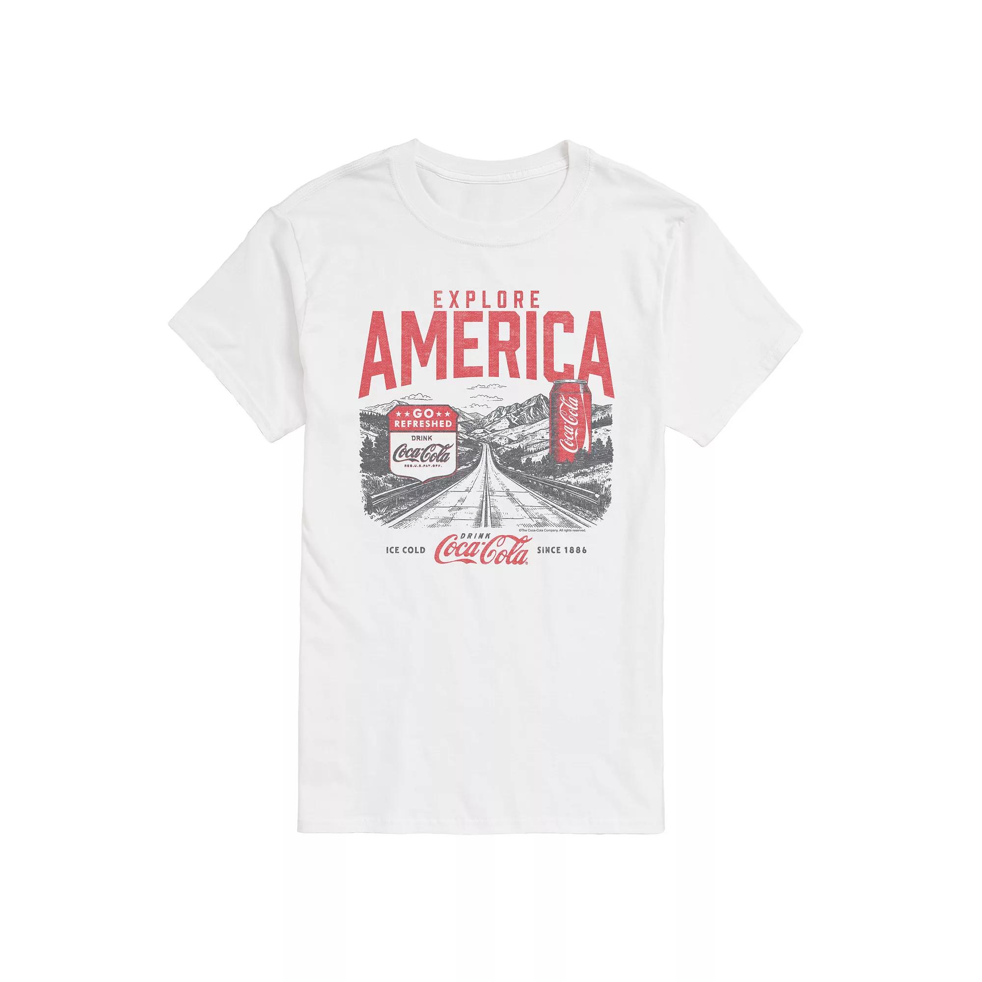 Big & Tall Coca-Cola Explore America Distressed Graphic Tee, Men's,  Product Image