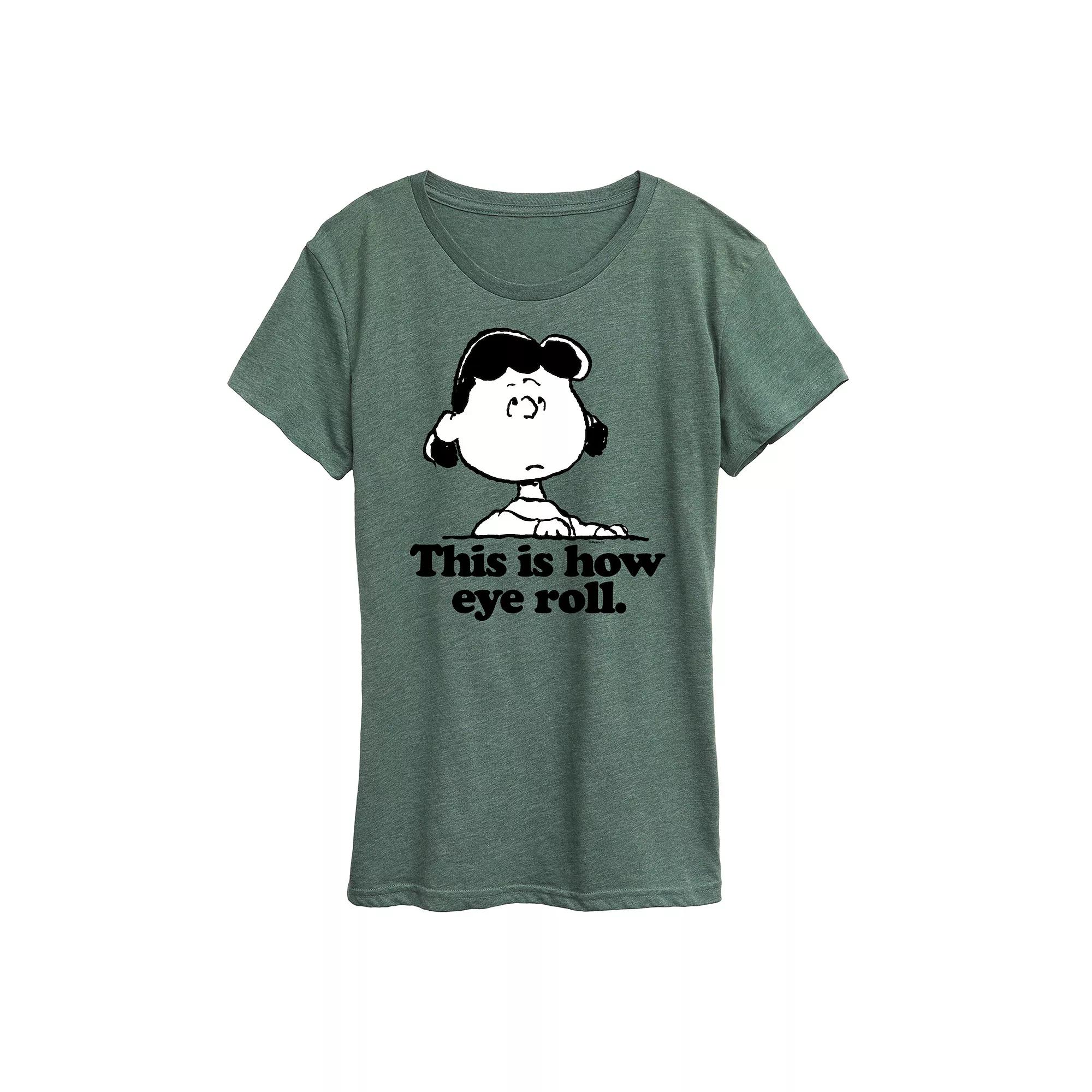 Women's Peanuts Lucy This Is How Eye Roll Graphic Tee,  Product Image