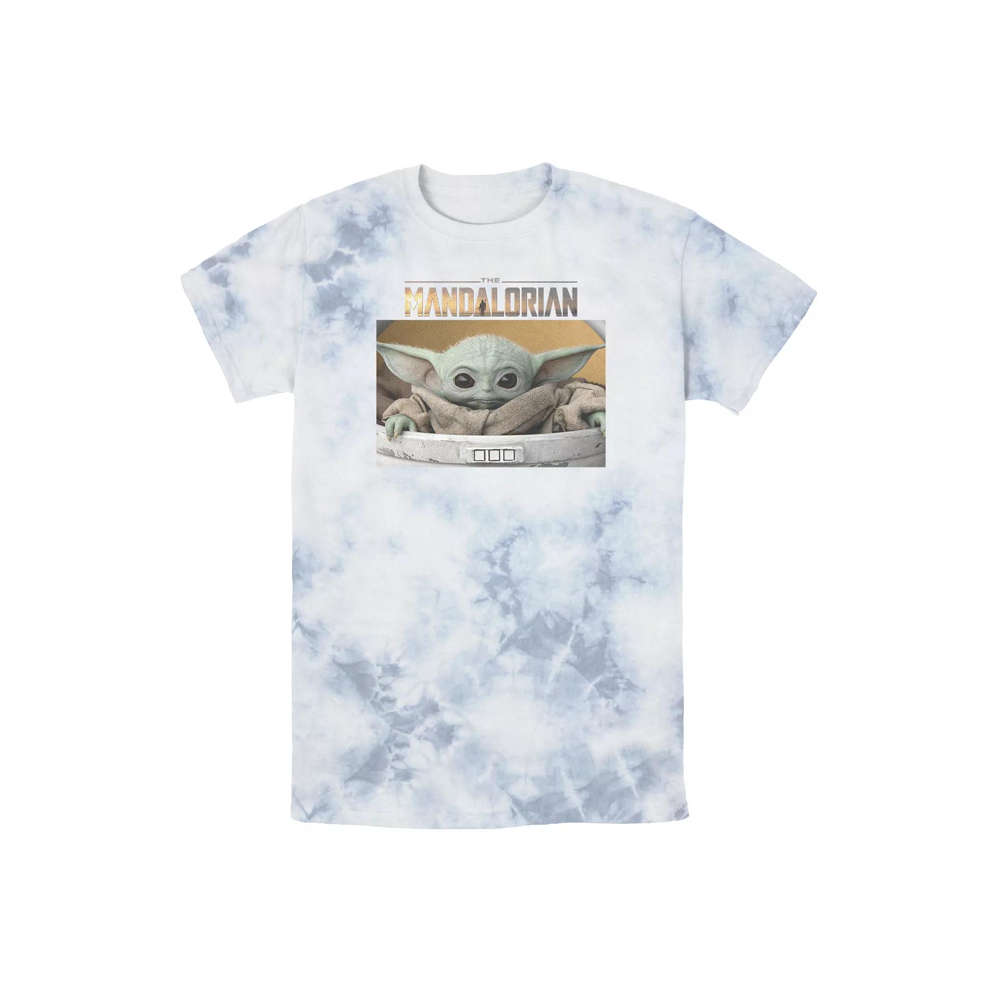 Mens Star Wars The Mandalorian The Child Big Eyes Portrait Logo Tee, Boys Product Image