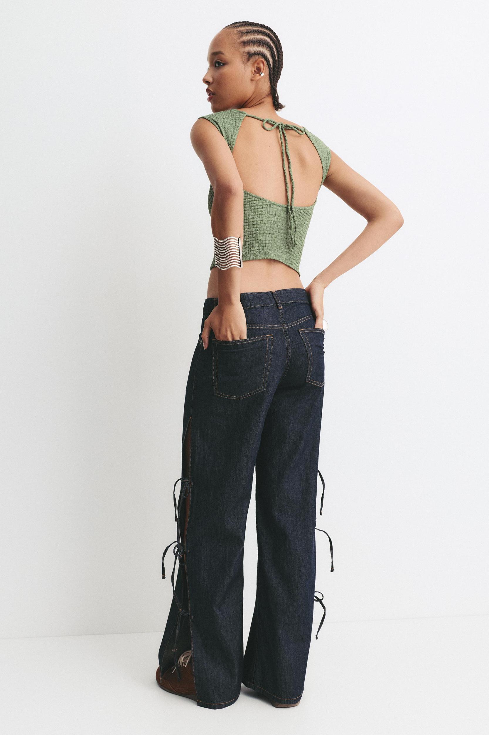 Textured Open-Back T-shirt Product Image