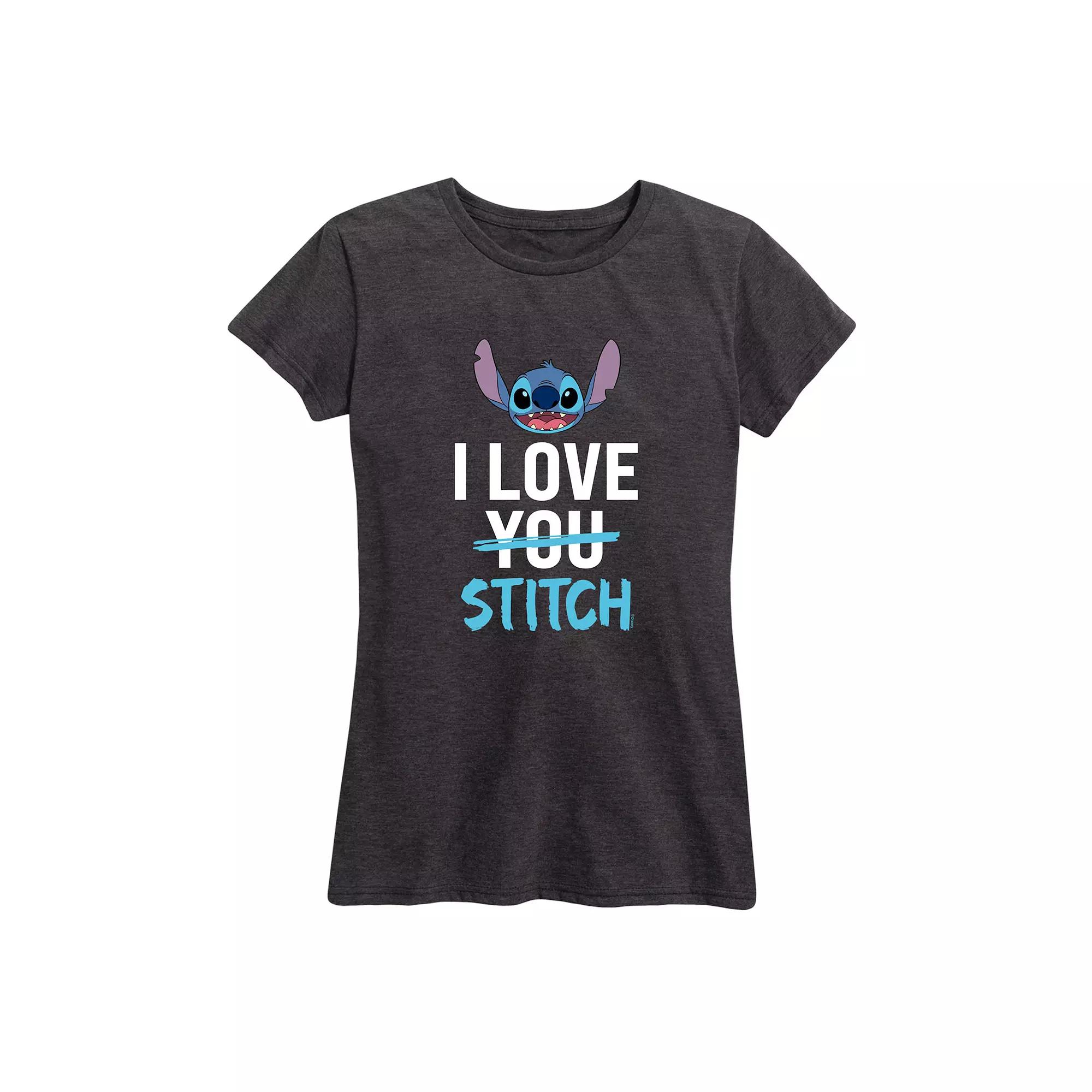 Disney's Lilo & Stitch Women's I Love Stitch Graphic Tee,  Product Image