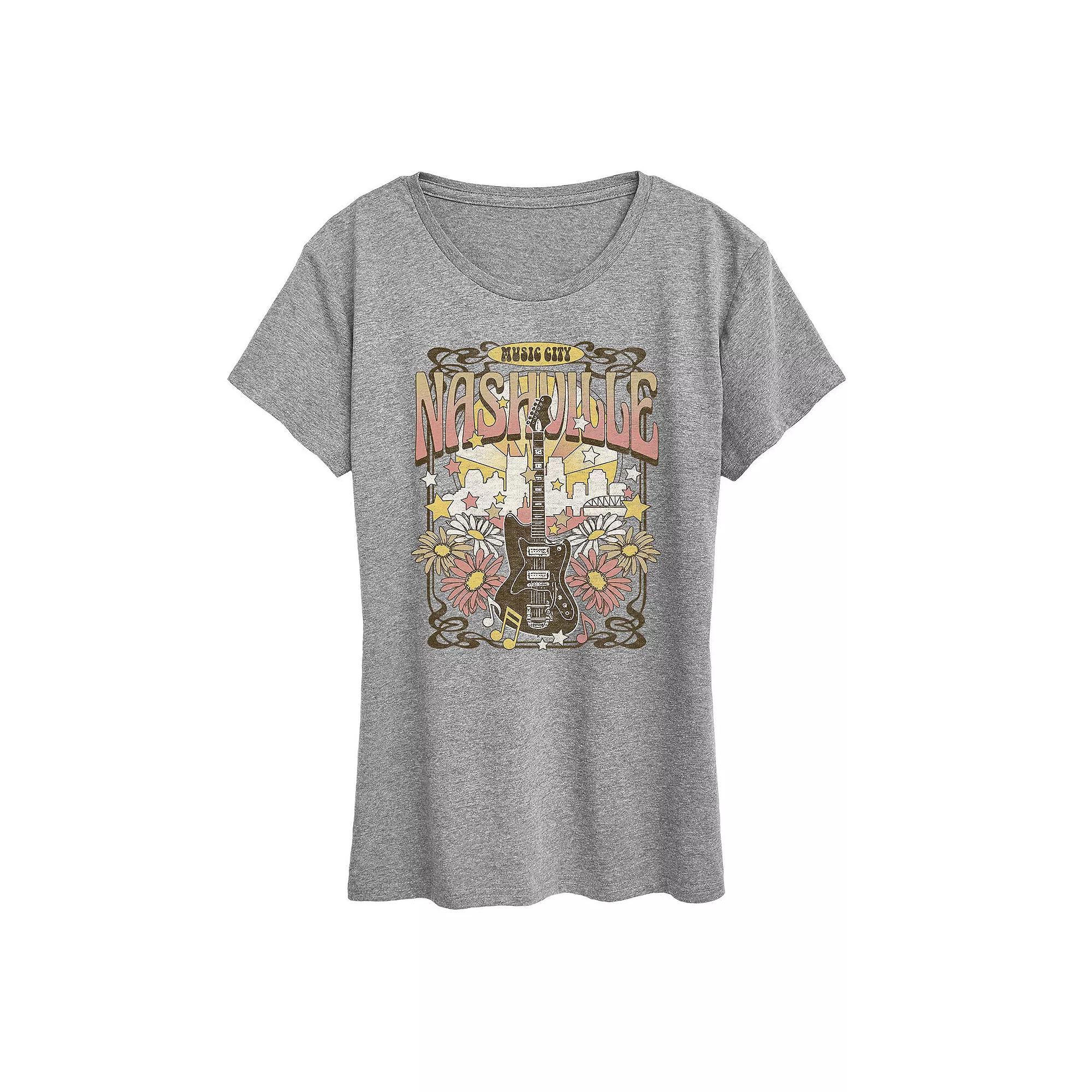 Women's Nashville Music Poster Graphic Tee, Girl's,  Product Image
