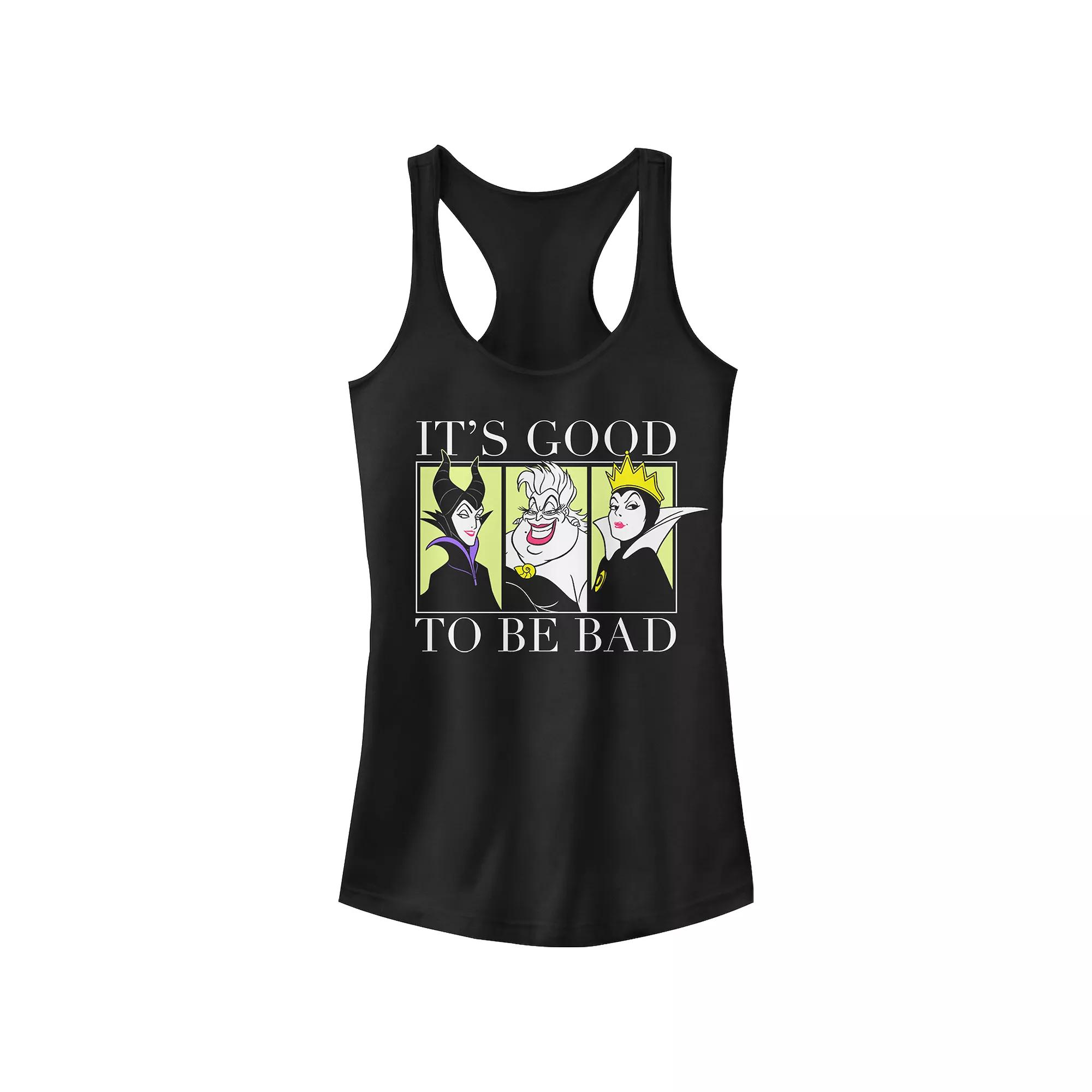 Disney Villains Its Good To Be Bad Triple Threat Juniors Racerback Tank Top, Girls Product Image