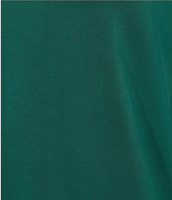 Copper Key V-Neck Varsity Inspired Contrast Trim Long Sleeve Top Product Image