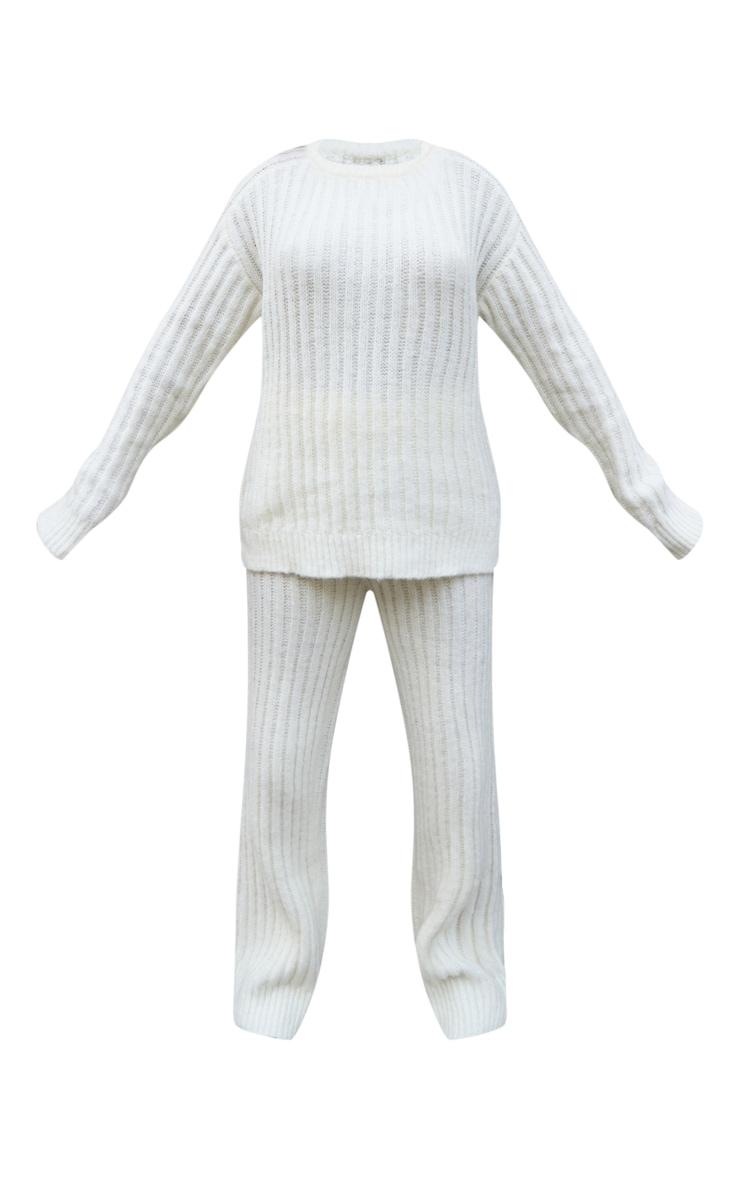 Cream Chunky Ribbed Knitted Set Product Image